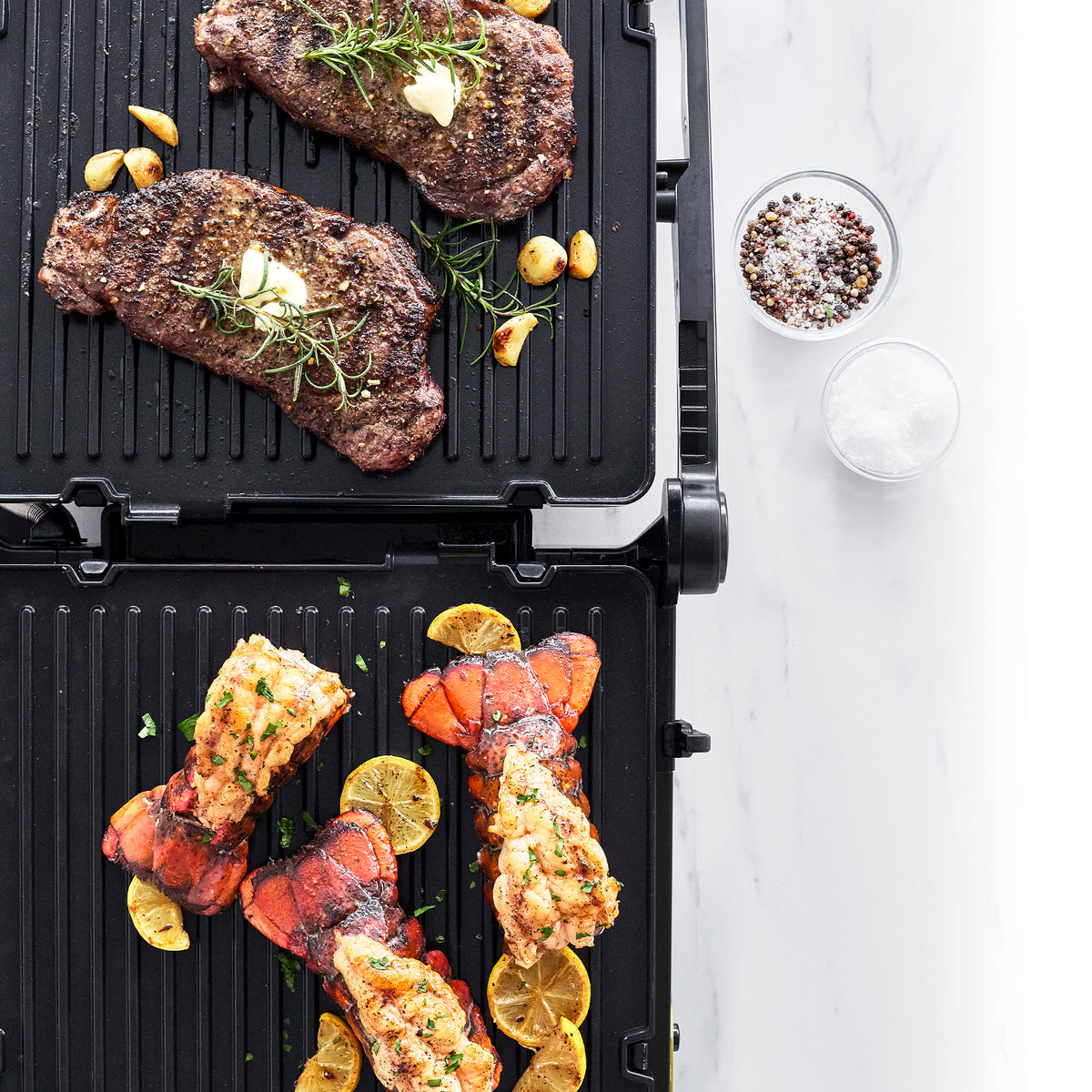 Elite Reserve 3-in-1 Multi Grill, Griddle & Waffle Maker - Electric Nonstick Cooking Appliance for Pancakes, Burgers & Sandwiches - Perfect for Breakfast, BBQ & Family Gatherings