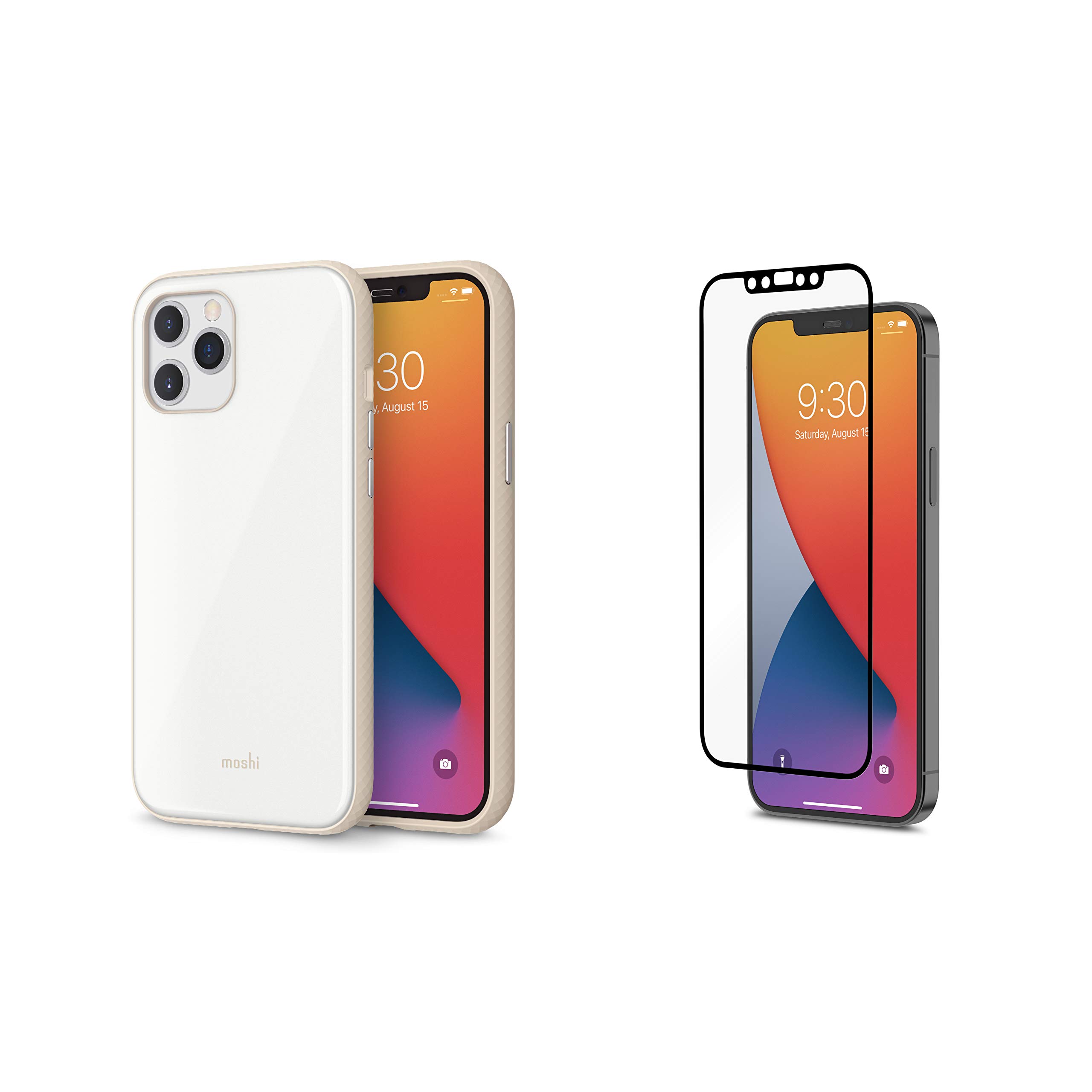 Moshi iGlaze Hardshell Case & iVisor AG Matte Screen Protector for iPhone 12 Pro Max 6.7