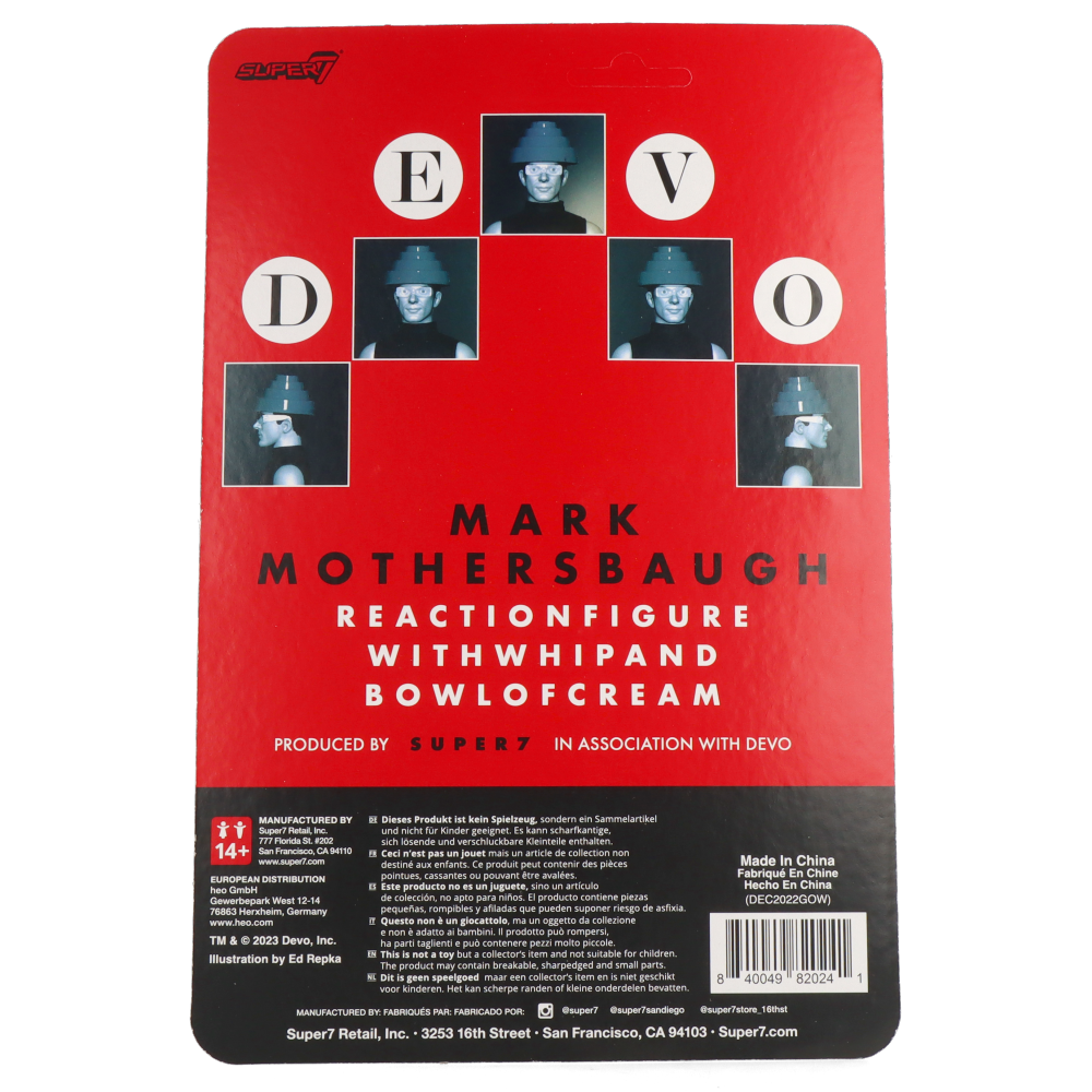 DEVO Whip It Mark Mothersbaugh ReAction Figures - Collectible Toy for Music Fans & 80s Nostalgia - Perfect for Display, Gifts, and Pop Culture Enthusiasts