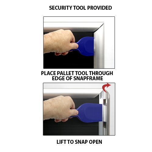 12x24 Snap Open Poster Frames (1 3/4 Inch Security Style) for Mounted Graphics - Perfect for Art Prints, Photos & Posters in Home, Office or Gallery Display