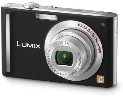 Panasonic Lumix DMC FX55 12.1MP Digital Camera with 3.6x Optical Zoom - Black | Compact Point & Shoot Camera for Travel, Vlogging & Everyday Photography