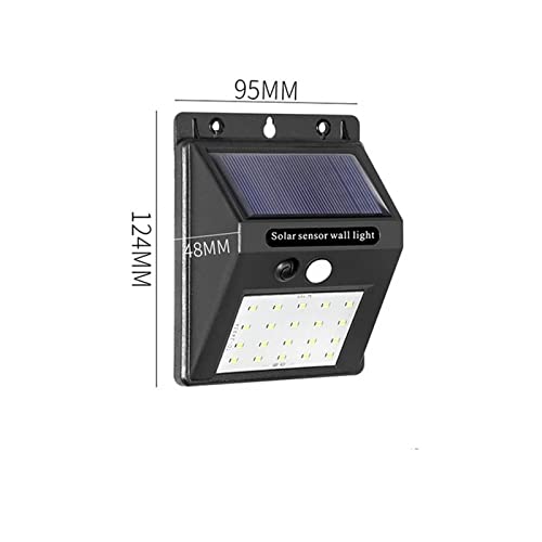 20-100 LED Solar Outdoor Lights with PIR Motion Sensor - Waterproof Solar Powered Wall Lamp for Garden, Street, Pathway - 4Pcs 100Leds - Perfect for Patio, Yard, Driveway & Landscape Lighting