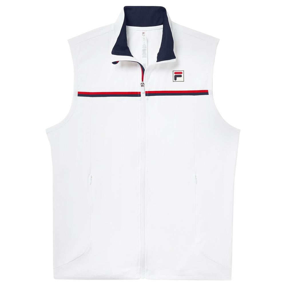 Fila Men's Heritage Essentials Tennis Vest - White | Lightweight & Breathable for Sports & Casual Wear | Perfect for Tennis, Running & Gym Workouts