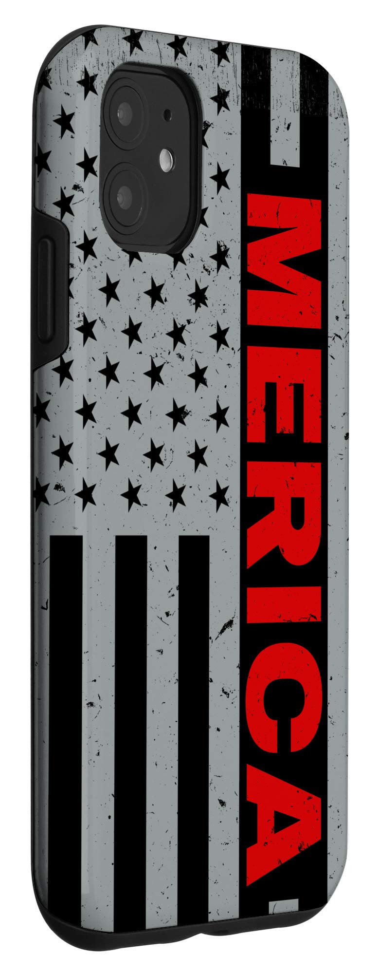 Vintage American Flag iPhone 11 Case - Patriotic Military Army Design Phone Cover for Men & Women - Perfect for 4th of July, Veterans Day & Patriotic Events