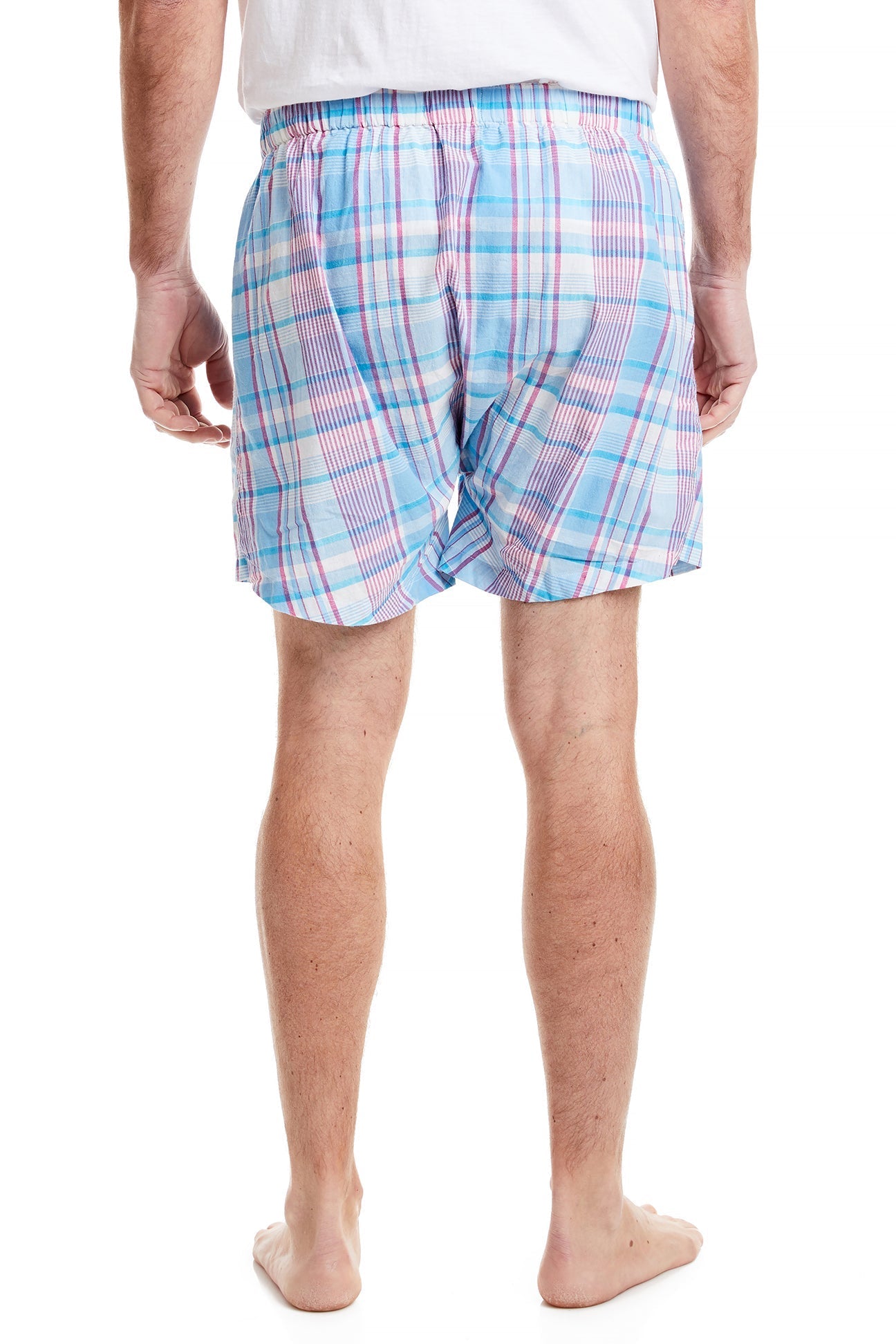 Barefoot Boxer Bimini Madras - Comfortable Men's Swim Trunks for Beach, Pool & Summer Vacation | Quick-Dry & Lightweight Swimwear