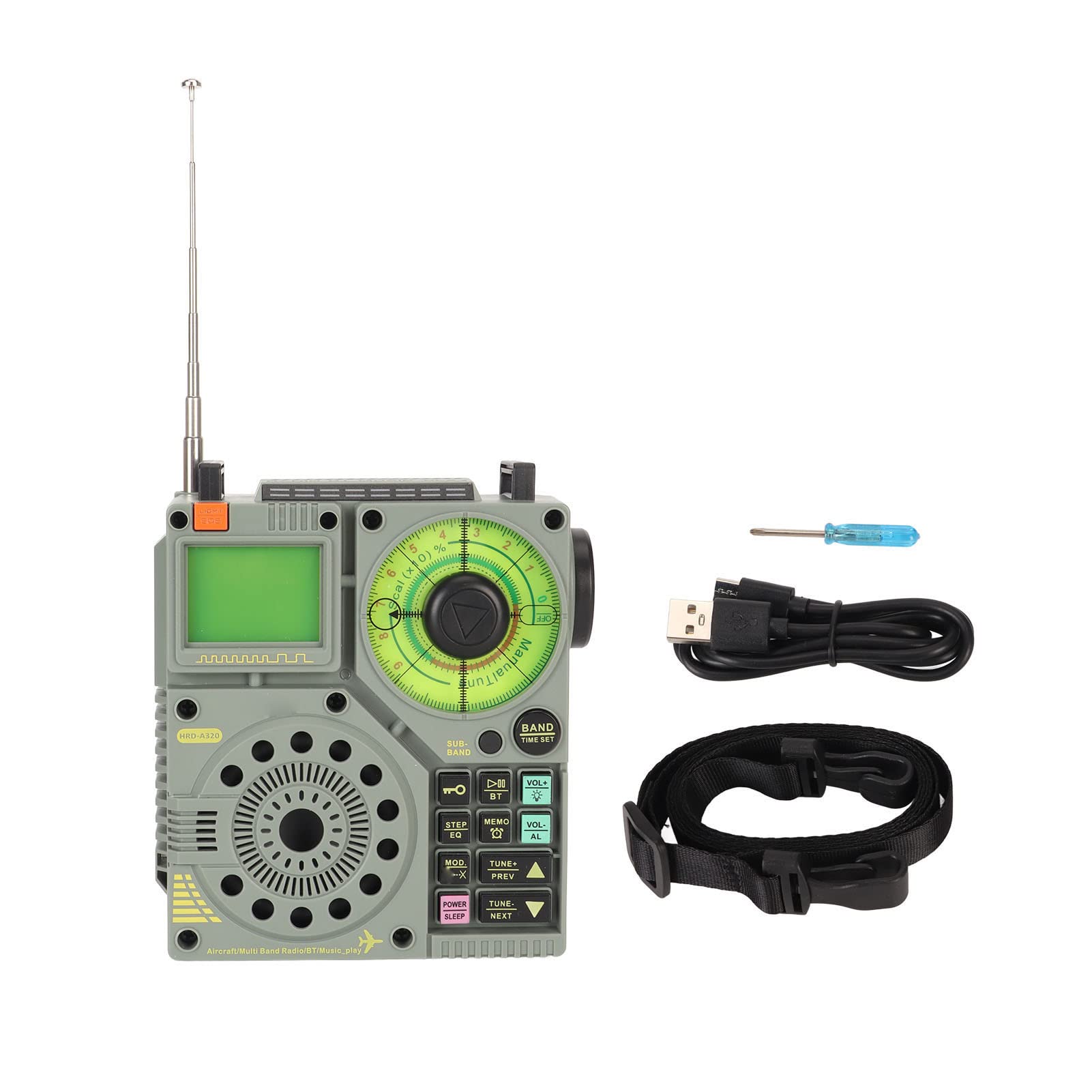 Portable Full Band Shortwave Radio Receiver - AM/FM/SW with Digital Display for Travel, Emergency, and Outdoor Adventures