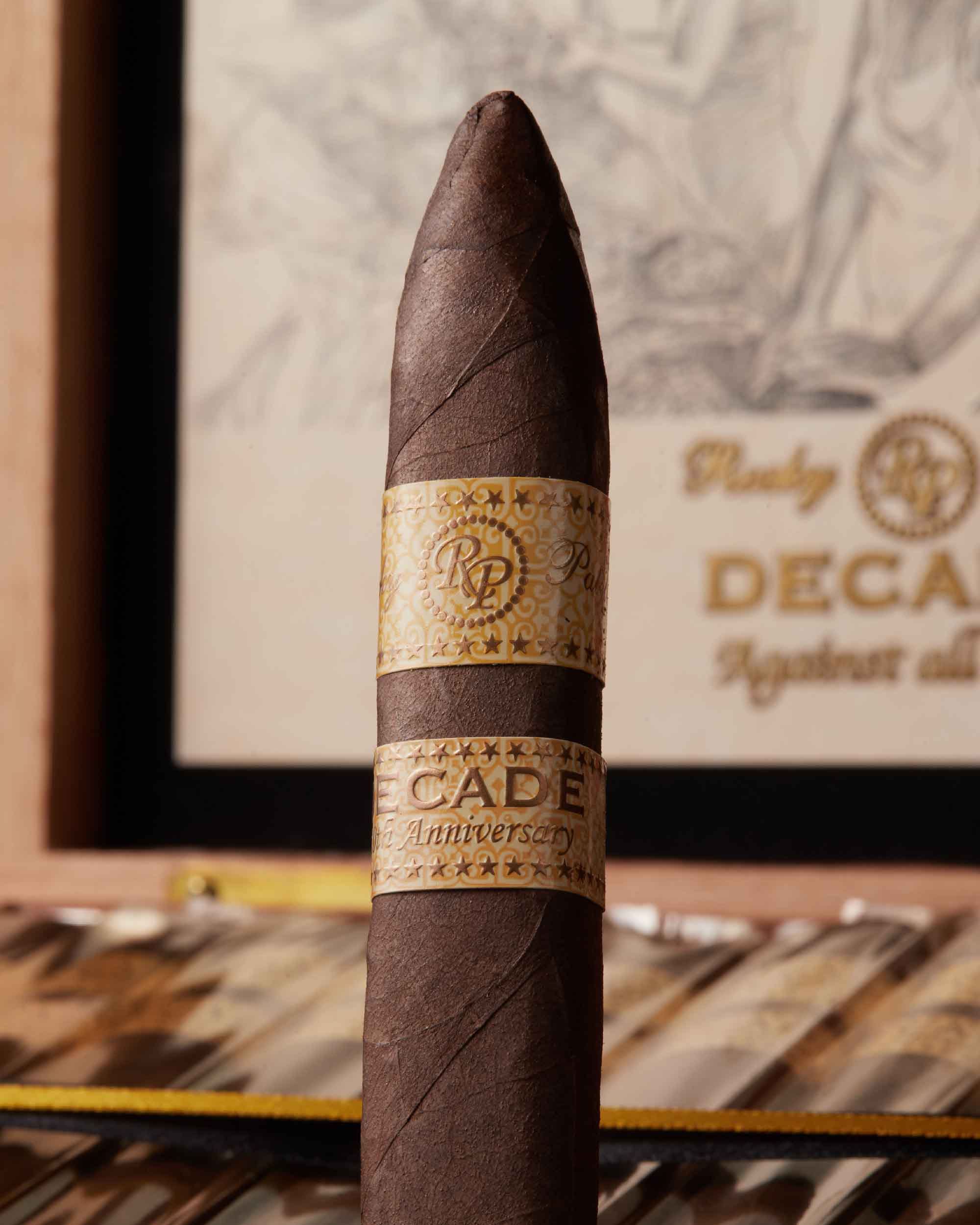 Rocky Patel Decade Torpedo Cigar - Premium Handmade Dominican Cigar for Special Occasions & Relaxation | Perfect for Celebrations, Gifts & After-Dinner Enjoyment