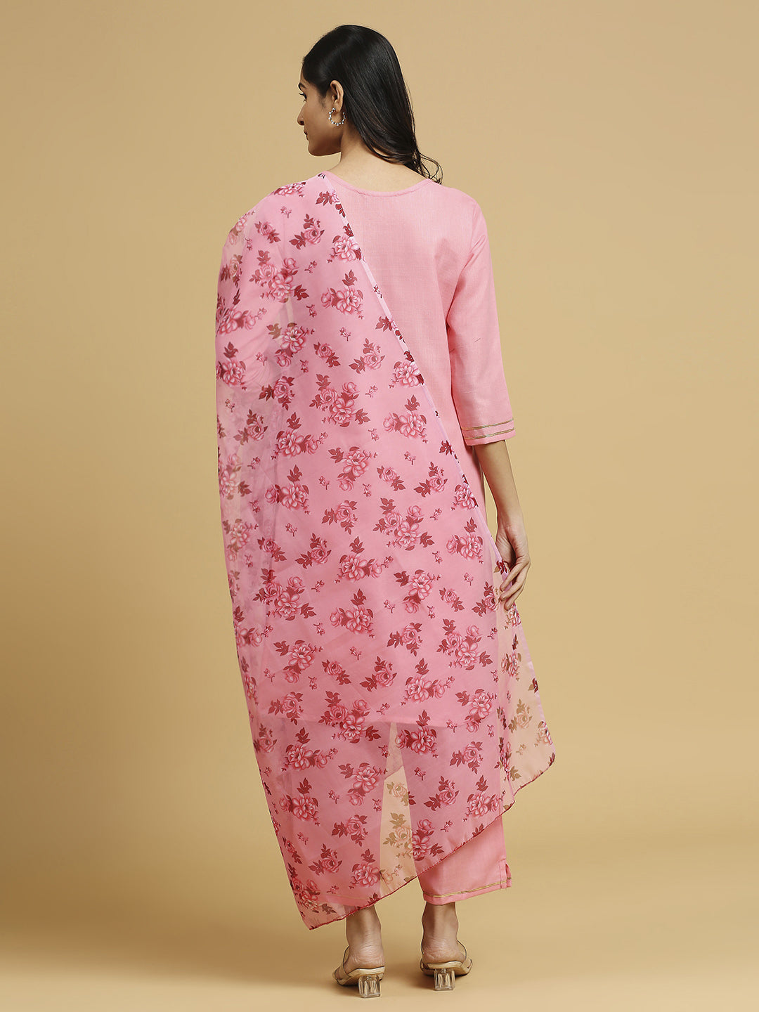Trendy Baby Pink Floral Printed Cotton Pant Suit for Girls - Perfect for Birthday Parties, Festivals & Special Occasions