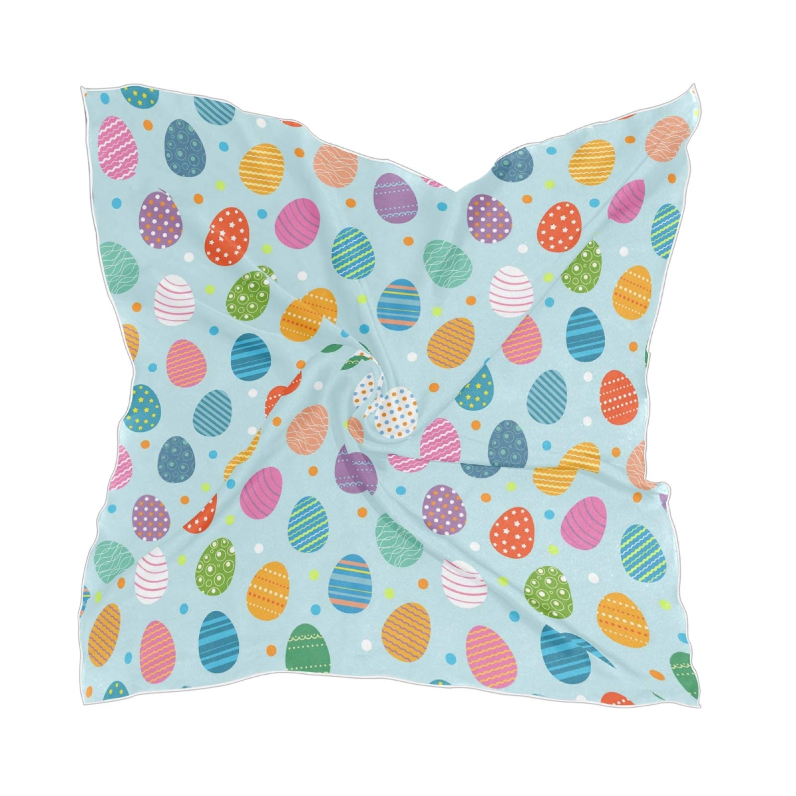 Easter Silk-Like Square Scarf for Women - 23.6 Inch Polka Dot Bandana, Head Wrap & Neckerchief - Perfect for Easter Celebrations, Spring Outfits & Gift Giving