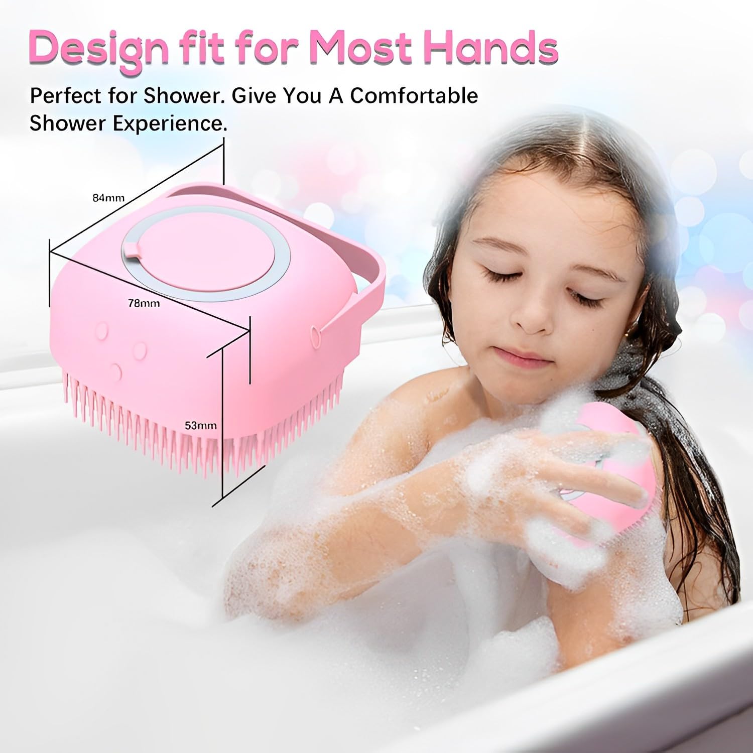 TLISMI 2-in-1 Silicone Bath Brush with Soap Dispenser - Exfoliating & Massaging for Men & Women - Perfect for Shower & Spa