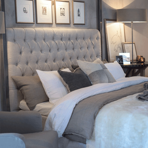 Artwood London Upholstered Headboard - Linen Sand Fabric - King & Super King Size - Perfect for Bedroom Decor & Luxury Bed Frames