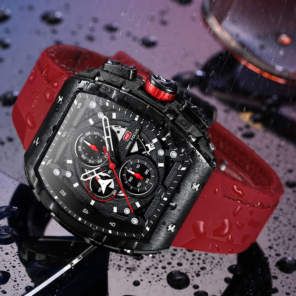 AIMES Men's Fashion Casual Watch - Big Dial Luminous Waterproof Analog Quartz Watch with Silicone Strap for Business, Sports & Everyday Wear | Perfect for Office, Gym & Outdoor Activities