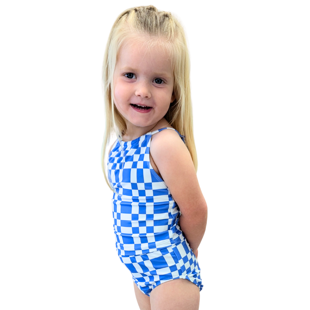 Girls High Neck Crop Tankini Top - Stylish Swimwear for Beach, Pool & Summer Activities