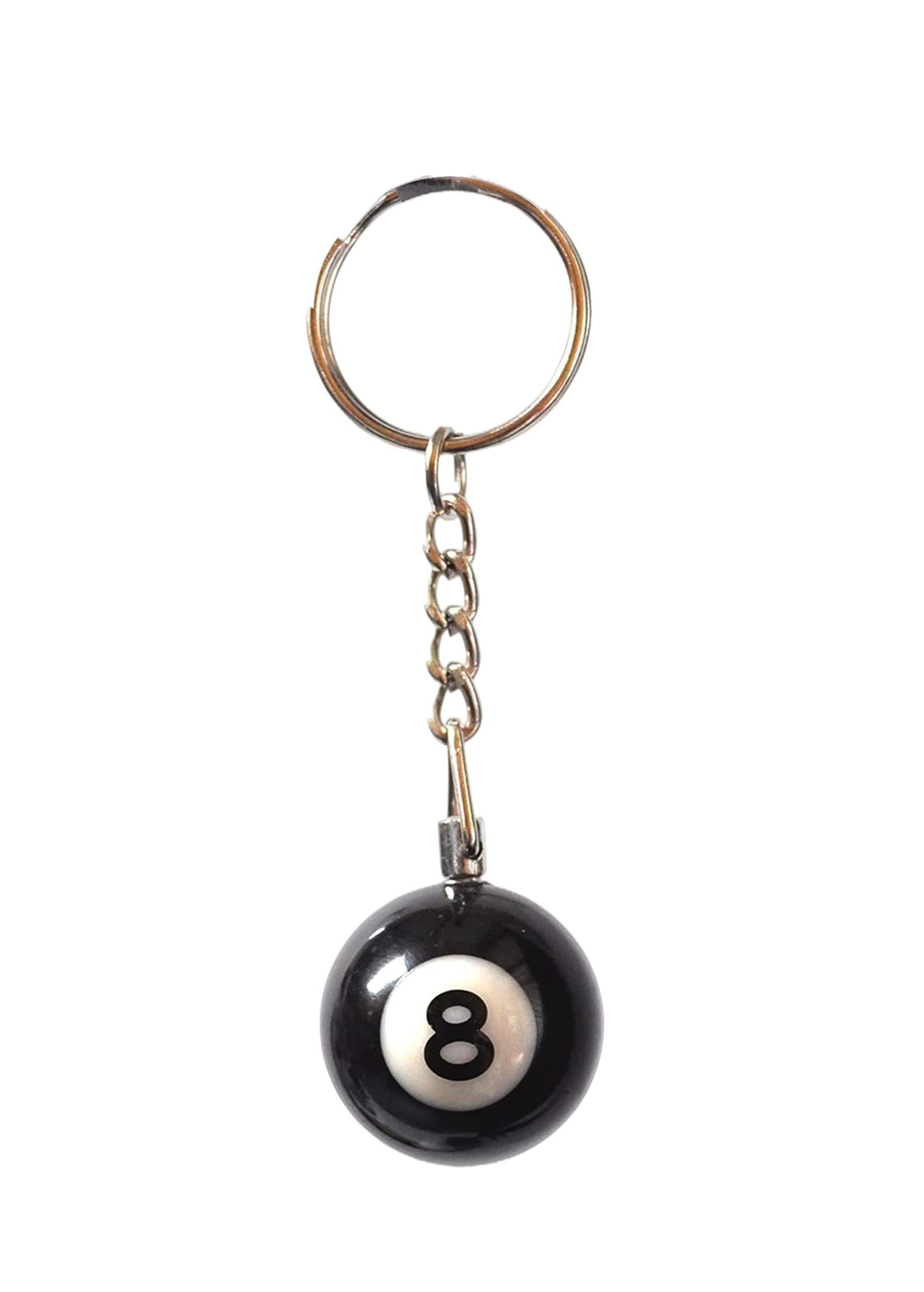 8 Ball Keychain - 0.98 Inch Diameter Decorative Pendant for Keys | Unique Gift for Pool Players & Billiards Enthusiasts (Great for Party Favors, Car Keys & Backpack Accessories)