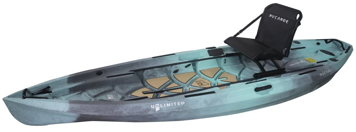 NuCanoe Unlimited Fishing Kayak with Fusion 360 Seat - Stable & Comfortable Fishing Kayak for Lakes, Rivers & Ocean | Perfect for Anglers & Outdoor Adventures