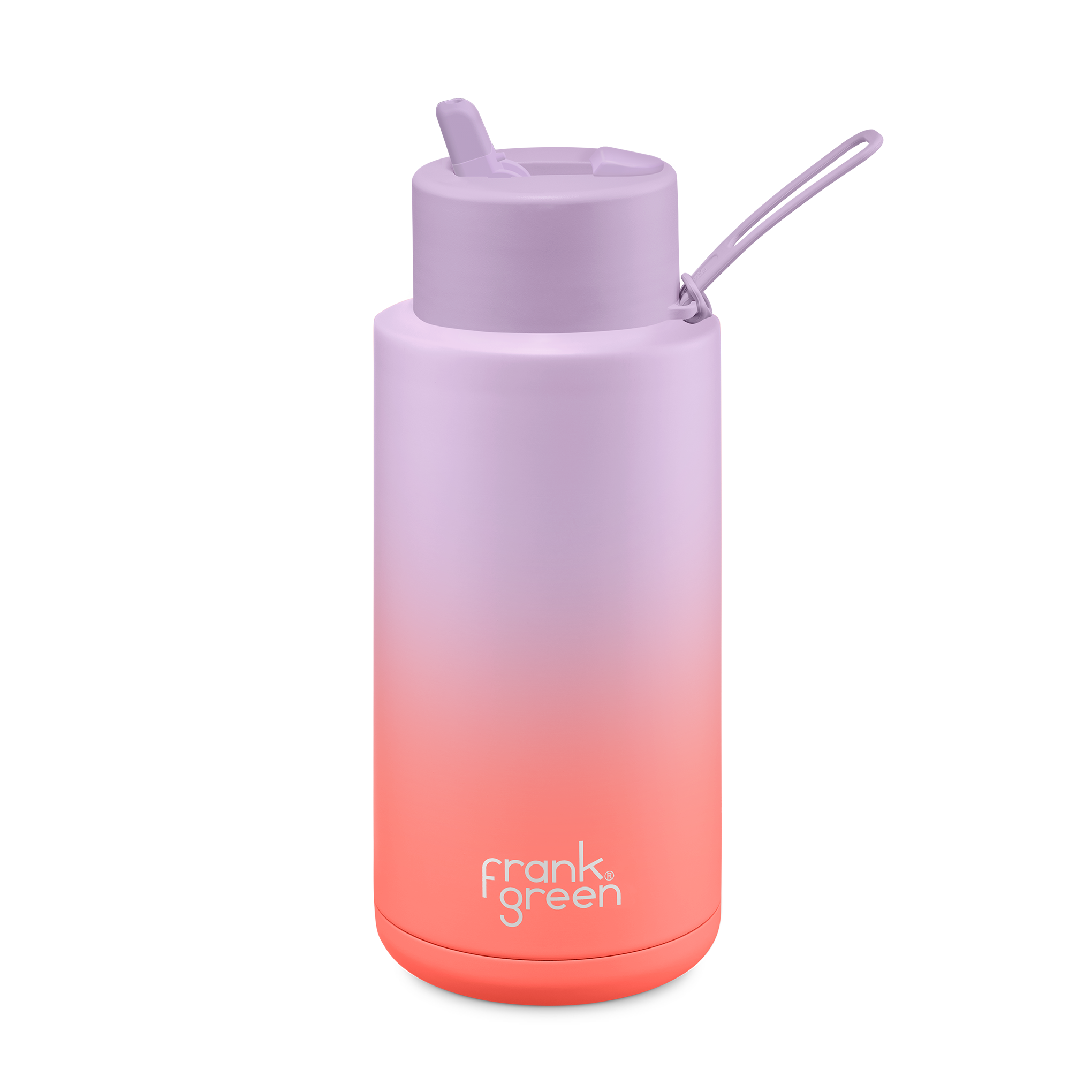 Gradient Ceramic Reusable Water Bottle 34oz (1000ml) - Eco-Friendly Travel & Gym Bottle for Hot & Cold Beverages