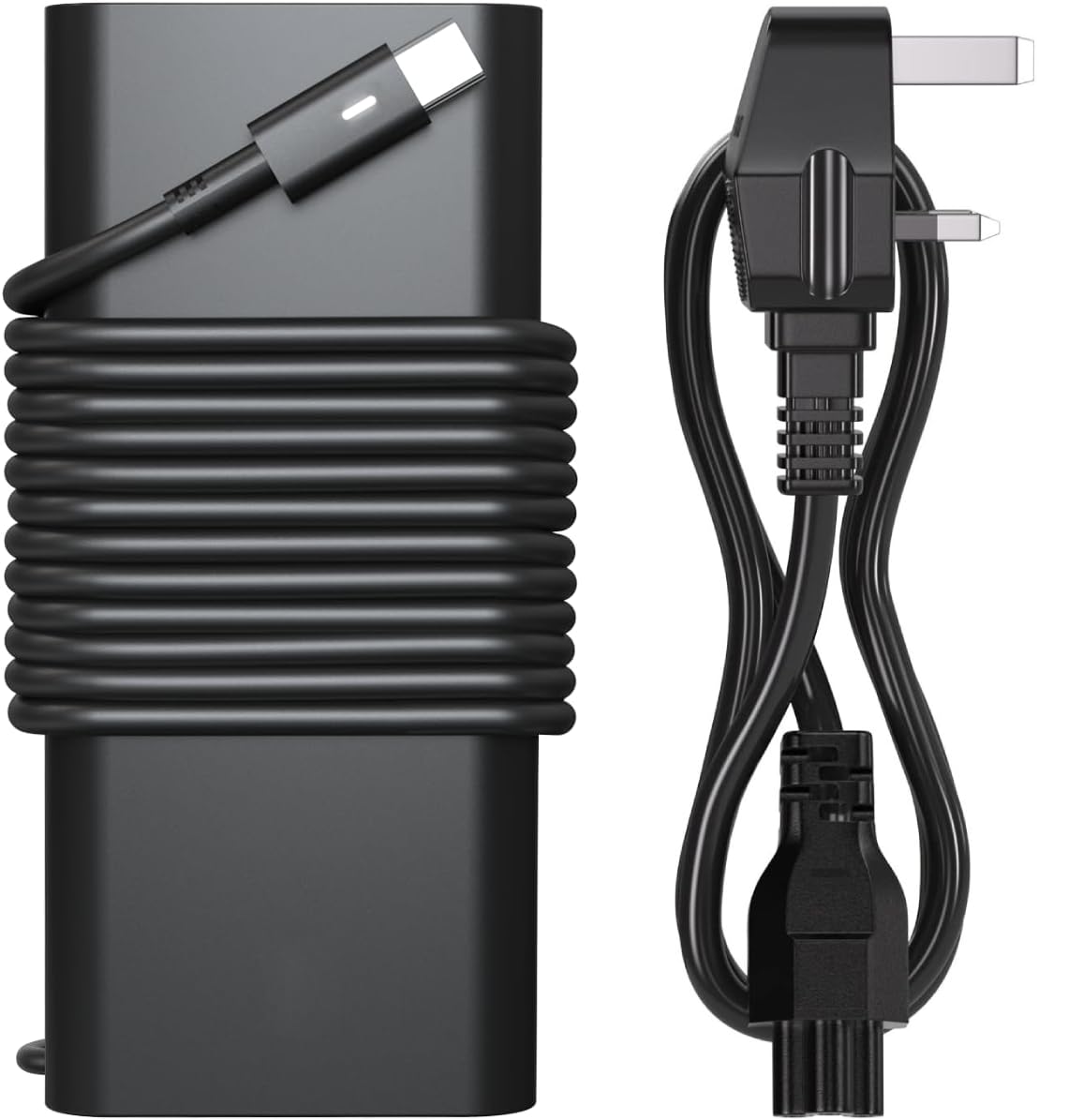 130W USB C Fast Charger for Dell XPS 15 9500/9510/9520/9575 & Precision 5530-5570 | Type C Power Adapter for Dell Latitude 7210/7310/7410/9410/9510 Laptops | Portable Charging for Office, Travel & Home Use