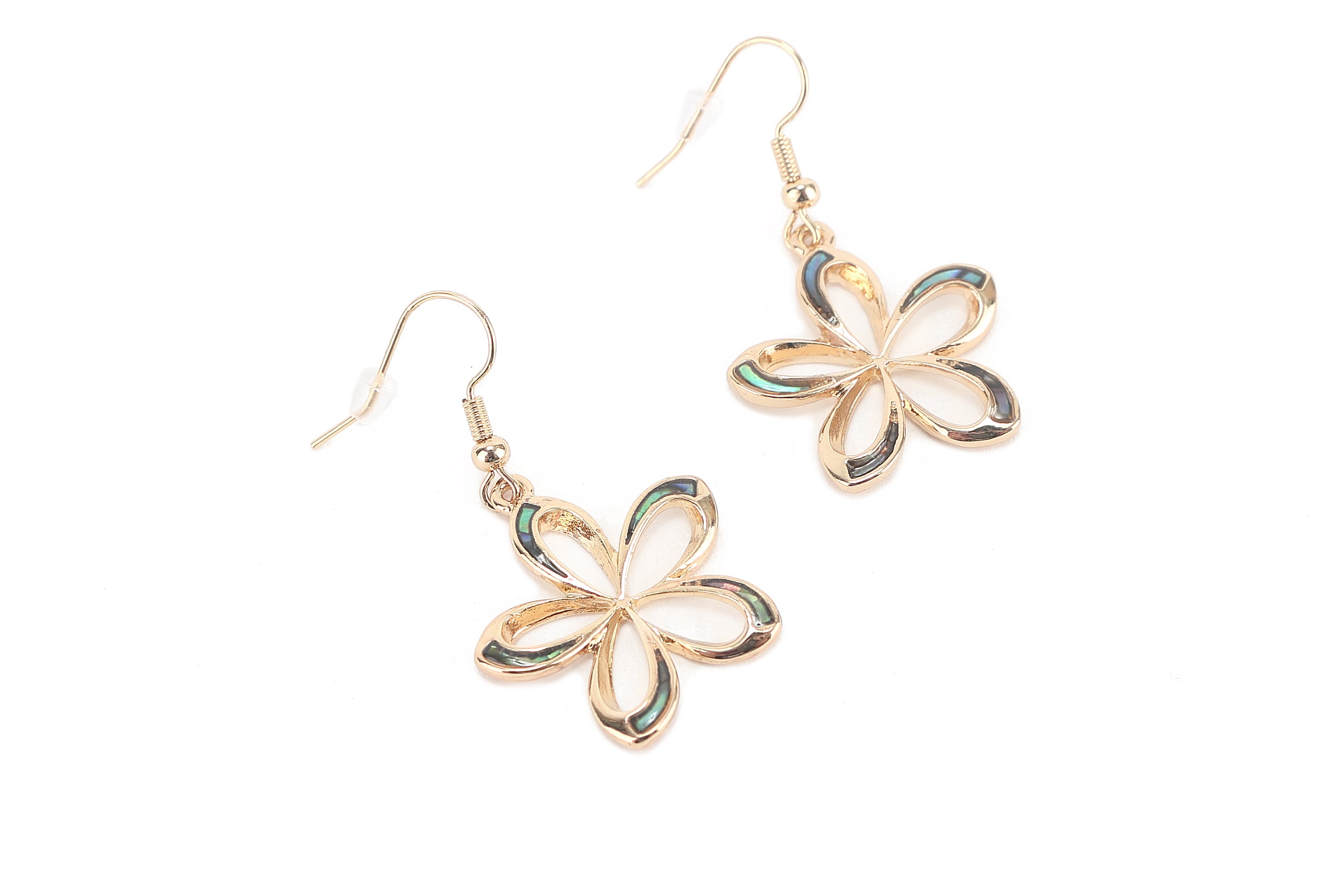 Makamae Tiare Gold Earrings for Women - Handmade Hawaiian Jewelry - Perfect for Weddings, Parties & Special Occasions