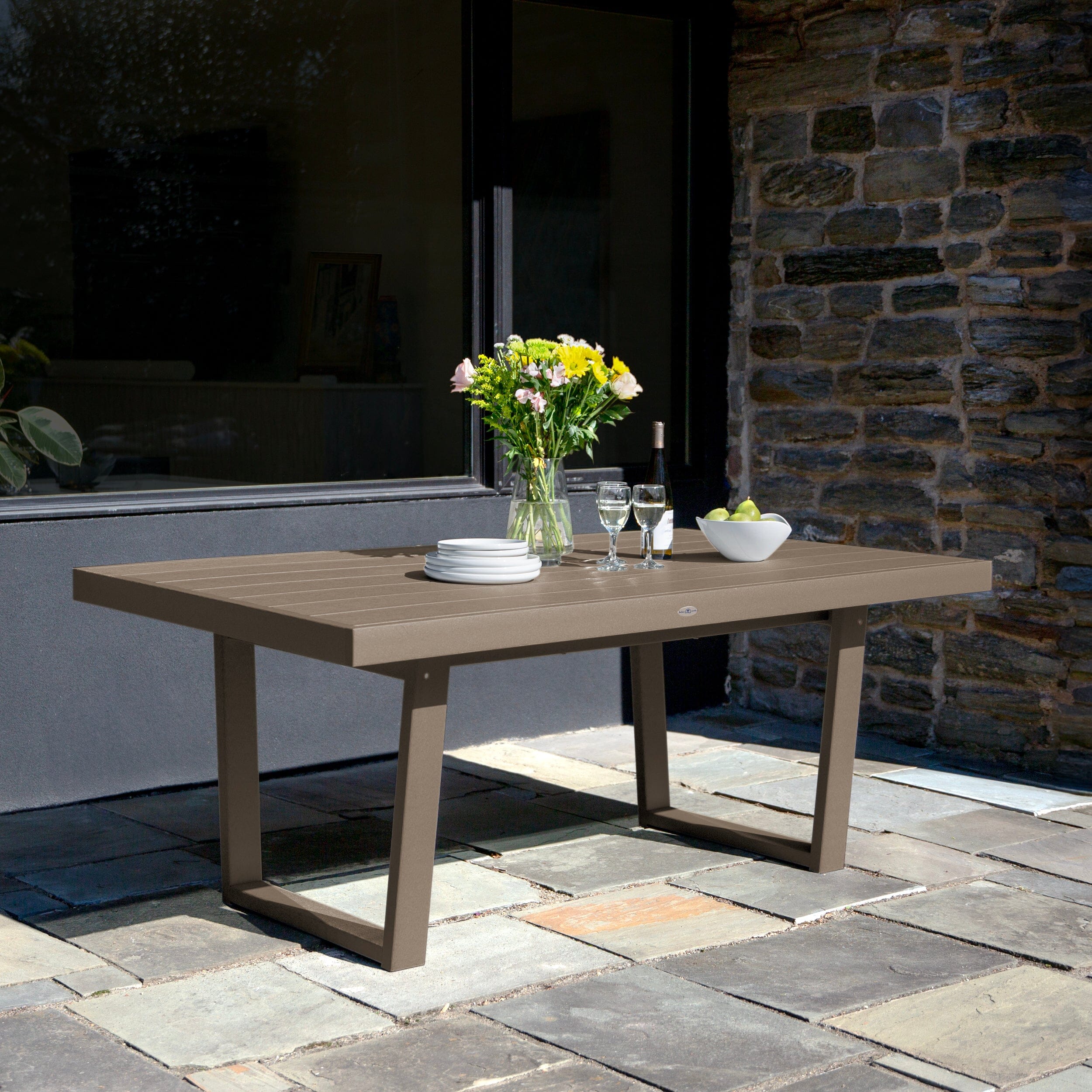 Modern Dining Table - Solid Wood Kitchen Table for 6 - Farmhouse Style Dining Room Furniture for Home & Restaurant Use