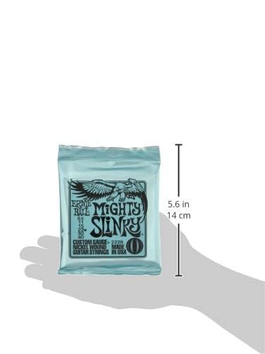Ernie Ball Mighty Slinky Nickel Wound Electric Guitar Strings - 8.5-40 Gauge (P02228) | Perfect for Rock, Blues & Metal - Studio & Live Performance
