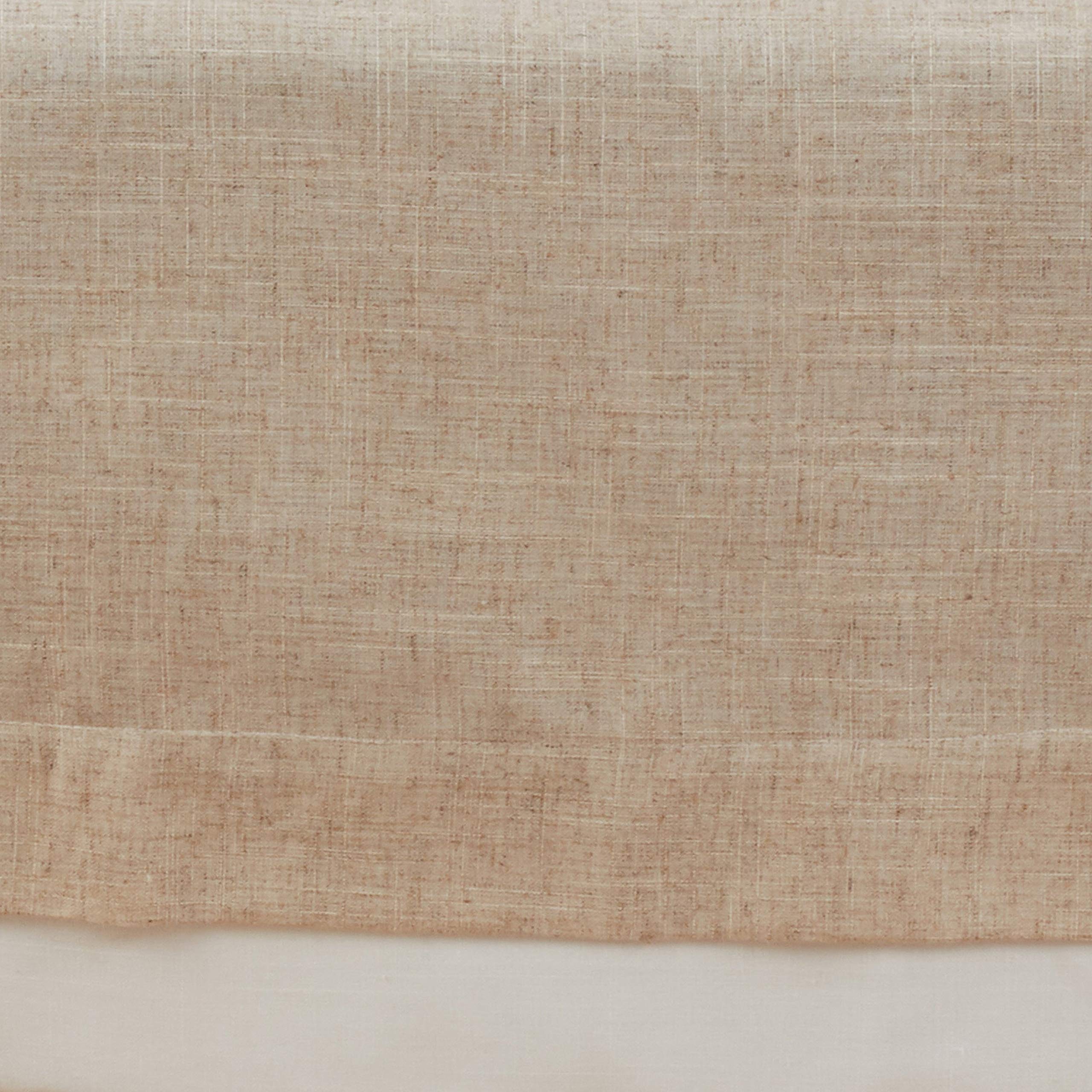 Fennco Styles Moldura Collection Classic Double Layer Linen Blend 67 x 160 Inch Tablecloth – Natural Elegant Table Cover for Banquets, Weddings, Special Events & Home Decor | Perfect for Dining Tables, Buffet Setup, and Party Decorations