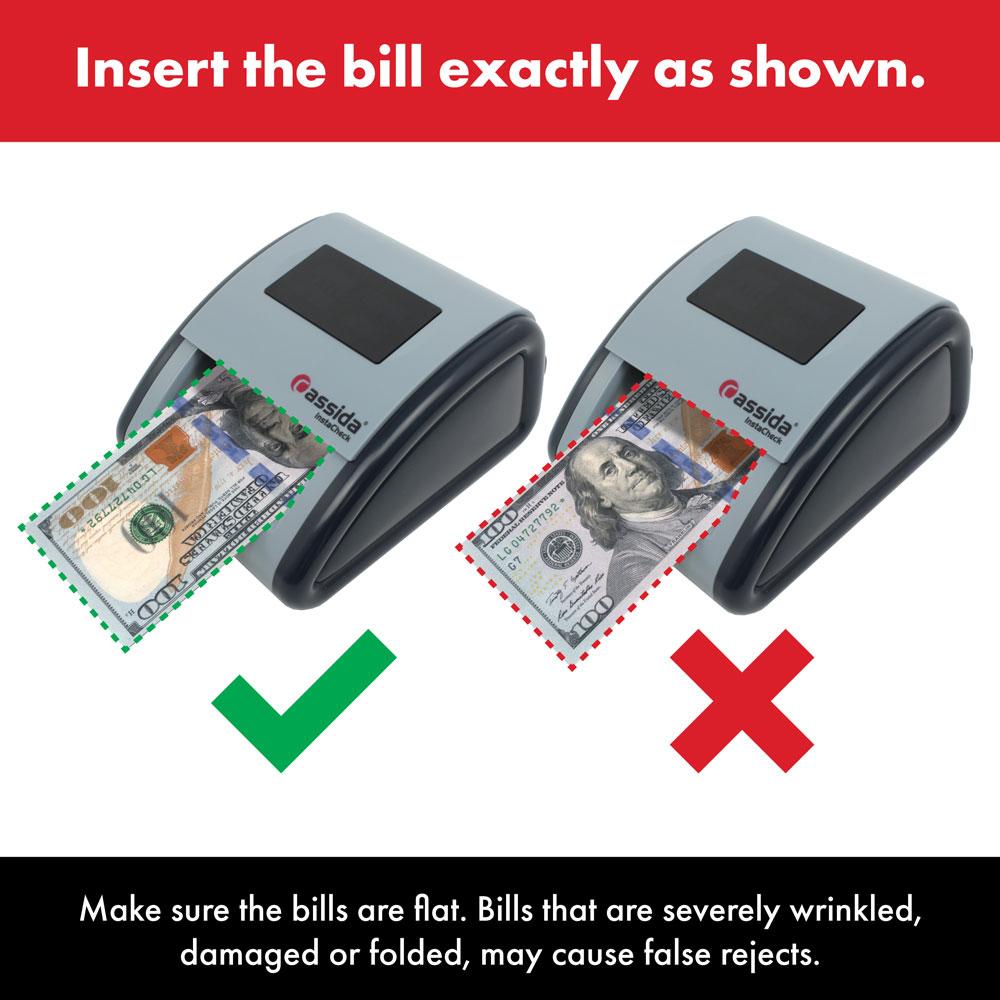 Cassida InstaCheck Automatic Pass/Fail Counterfeit Detector - Fast & Accurate Money Counterfeit Detector for Businesses & Retail Stores - Perfect for Cash Handling, Banks & Retail Security