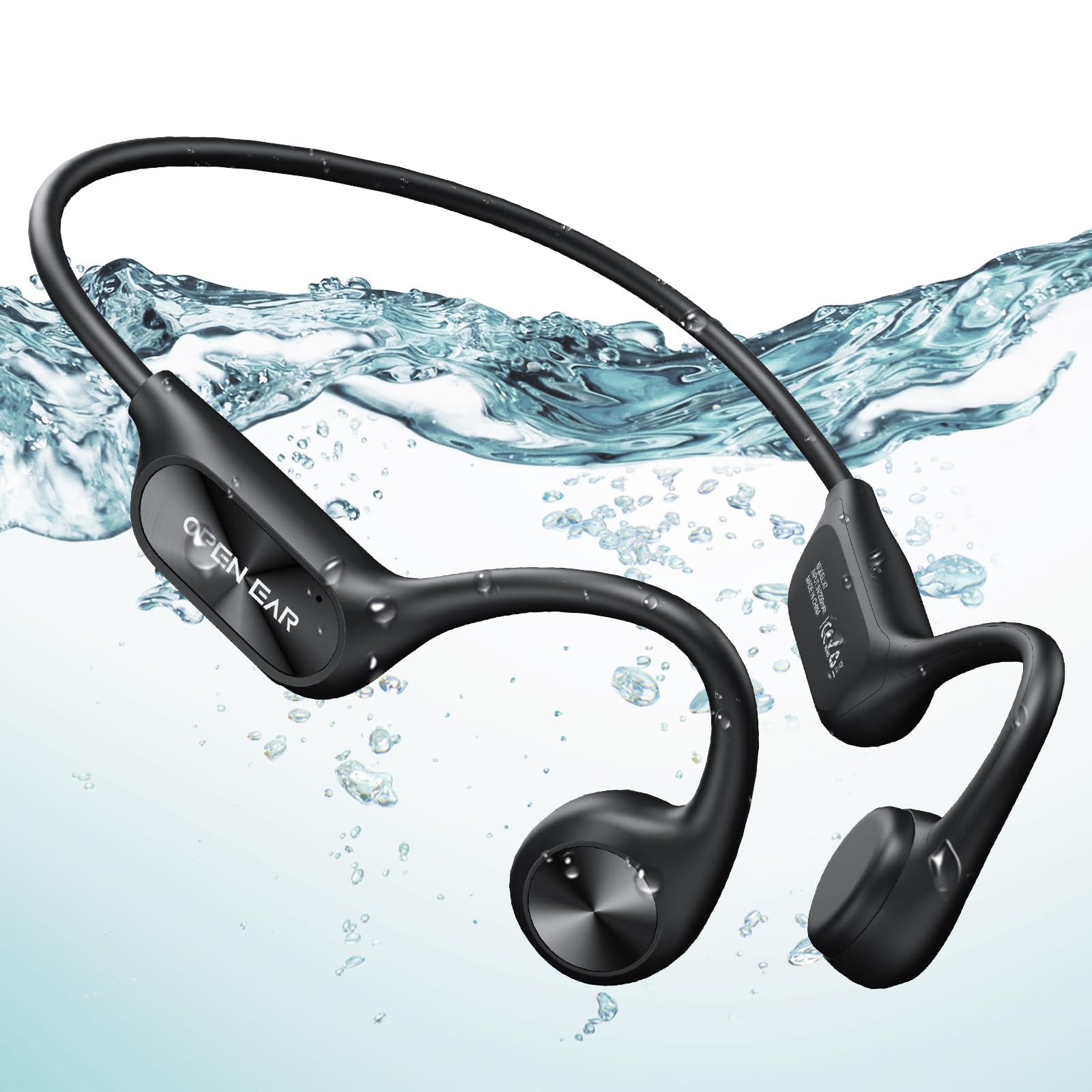 Bone Conduction Headphones for Swimming - IP68 Waterproof Wireless Bluetooth 5.3 Headset with 32GB MP3 Player | Open Ear Sports Earphones for Swimming, Running, Cycling & Driving | Perfect for Pool Workouts, Gym Training and Outdoor Activities