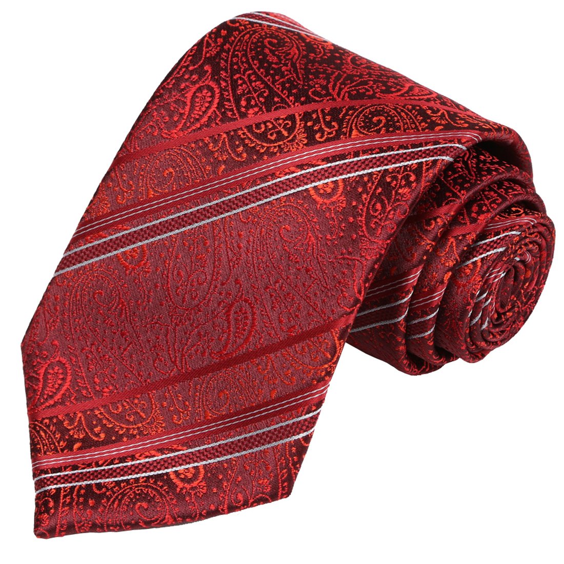 KissTies Men's Classic Paisley Necktie for Business & Formal Events - Premium Silk Tie with Gift Box - Perfect for Weddings, Interviews & Office Wear