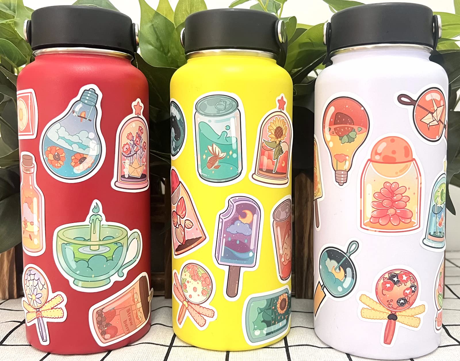 100 Pcs Aesthetic Vinyl Stickers - Waterproof Cute Stickers for Water Bottles, Laptops, Phones - Perfect for Girls, Kids & Teens - Decorate Your School Supplies, Journals & DIY Crafts
