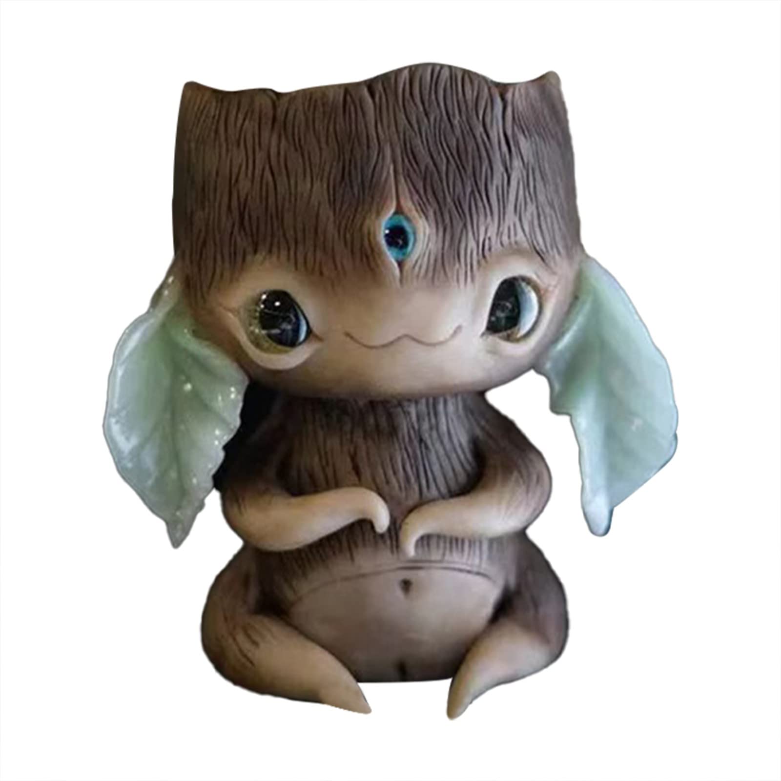 Cute Resin Christmas Tree Spirit Ornaments - Three Eyes Lady Desktop Decor for Holiday Garden & Home Decoration - Perfect for Christmas Trees, Gifts, and Festive Party Decorations