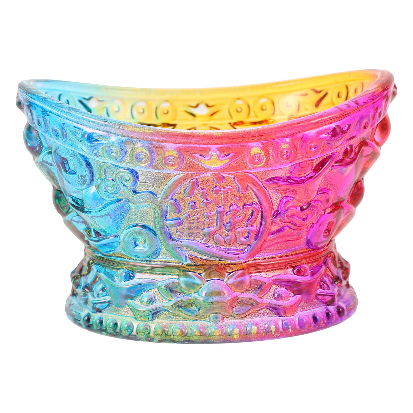 1pc Glass Candle Holder - Temple Candle Stand, Monastery Candlestick for Oil & Butter Lamps - Elegant Candle Storage for Home Decor, Meditation & Spiritual Ceremonies