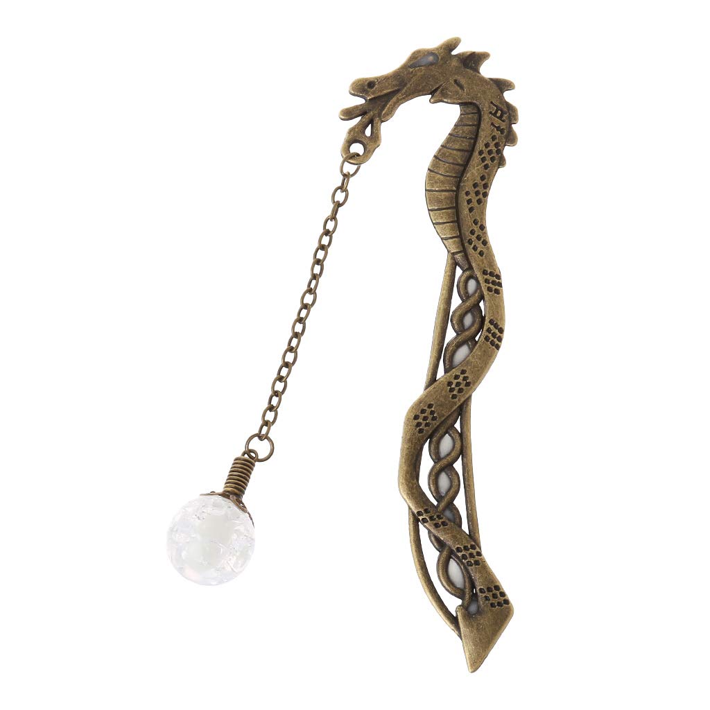 Vintage Glow in The Dark Dragon Bookmark - Handmade Bronze Reading Accessory for Books, Journals & Gifts | Perfect for Book Lovers, Students & Fantasy Readers