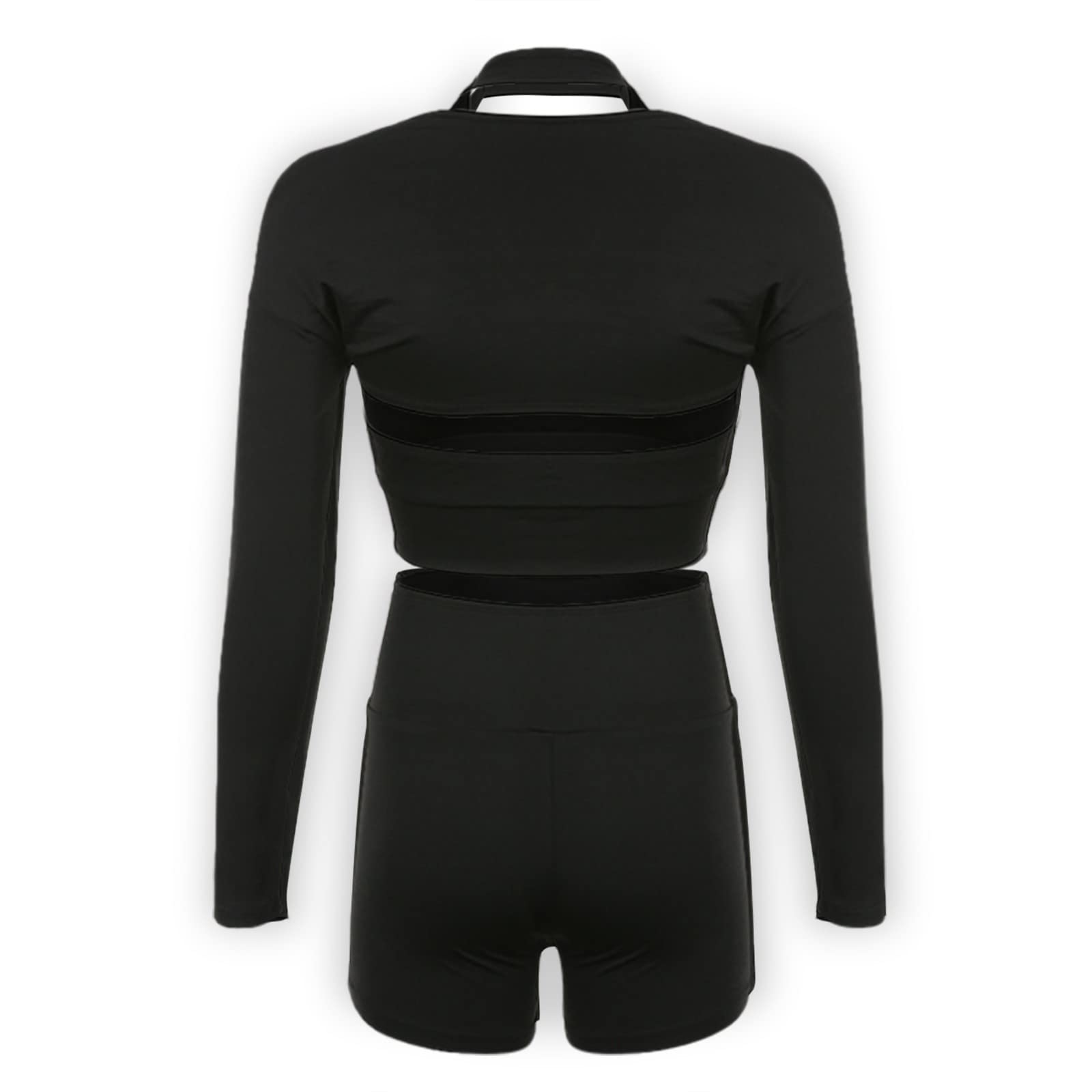 Women's 2-Piece Gym Set - High Waisted Shorts & Sports Bra for Workout