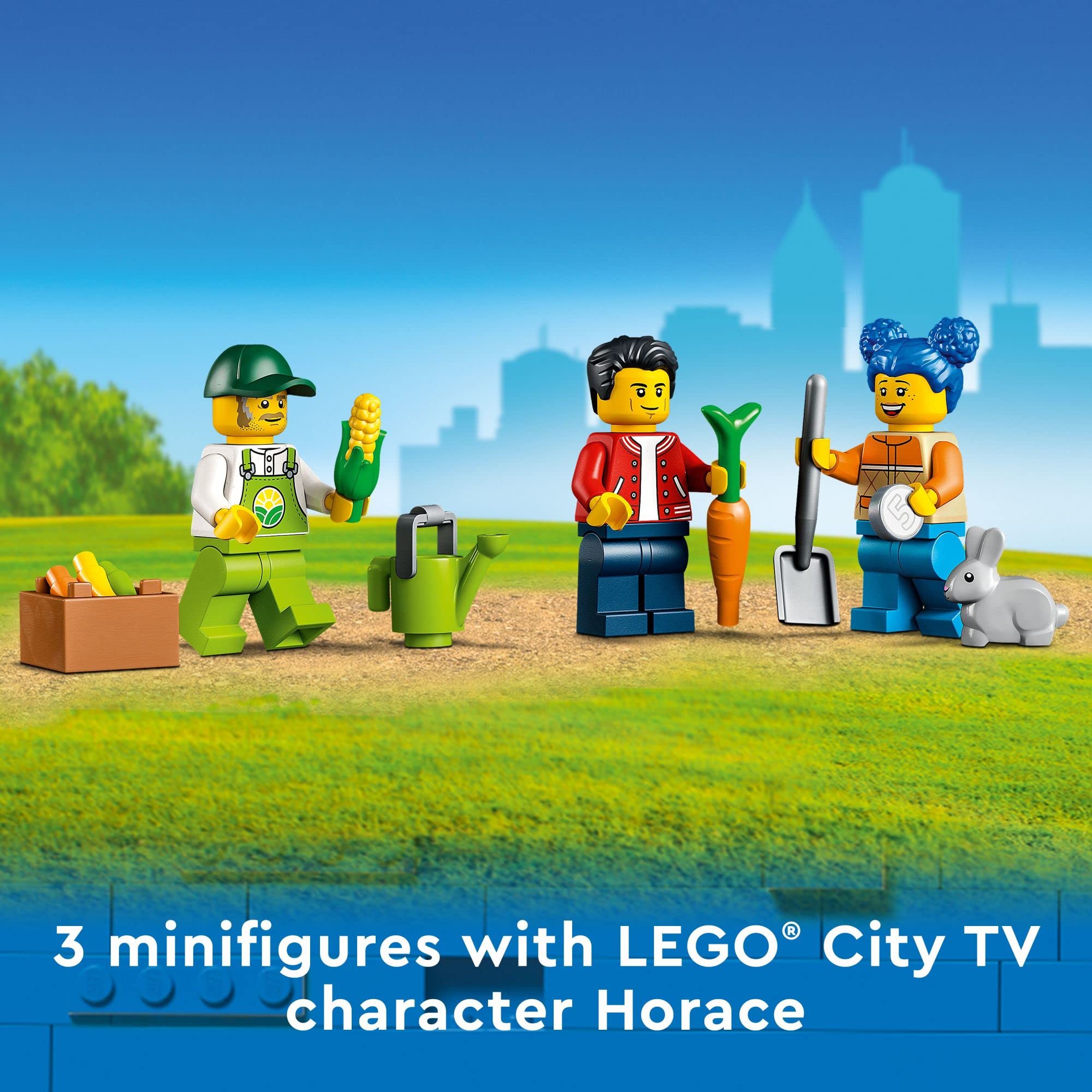 LEGO 60345 City Farmers Market Food Truck Toy Set with Van & Food Stand - Fun Farm-Themed Building Kit for Kids Ages 5+ | Pretend Play, Birthday Gift & STEM Learning Activity