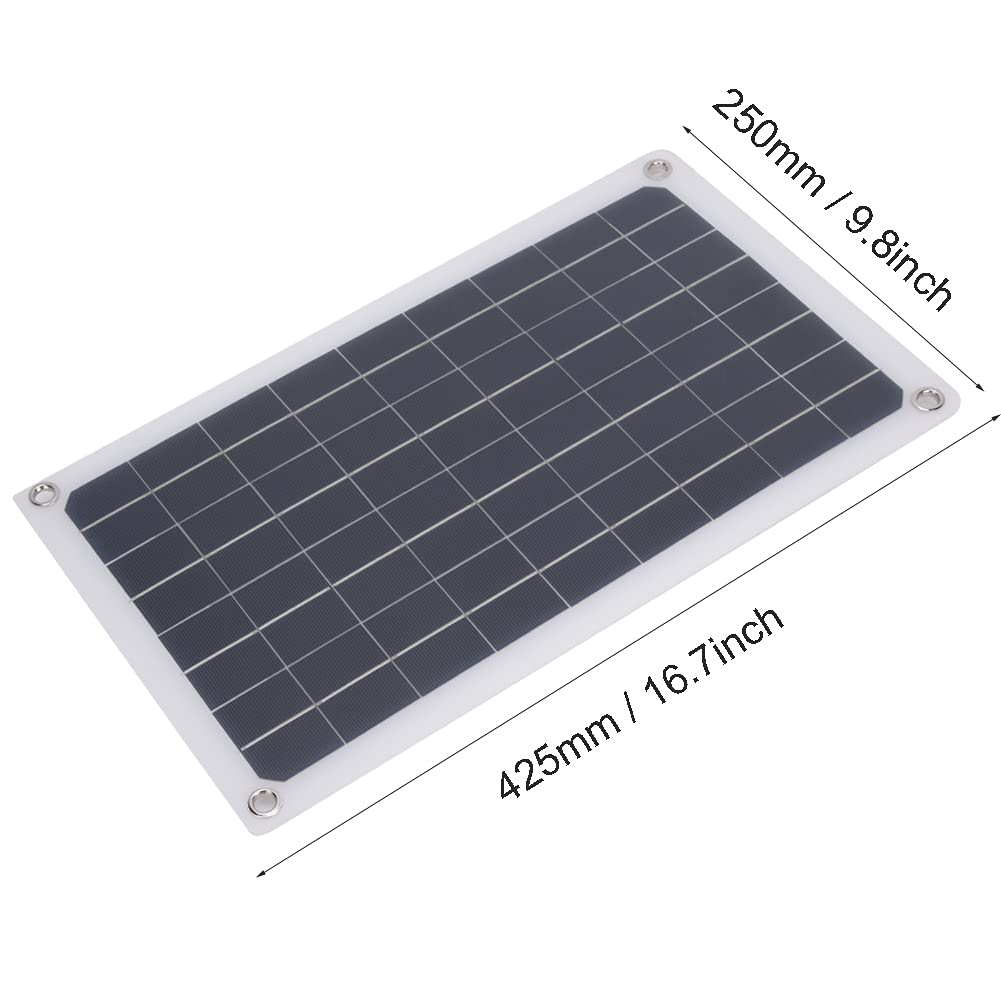 20W Monocrystalline Solar Panel Charger with Dual USB & DC Output - Portable 12V Battery Charger for Camping, Hiking, RV & Outdoor Power Supply