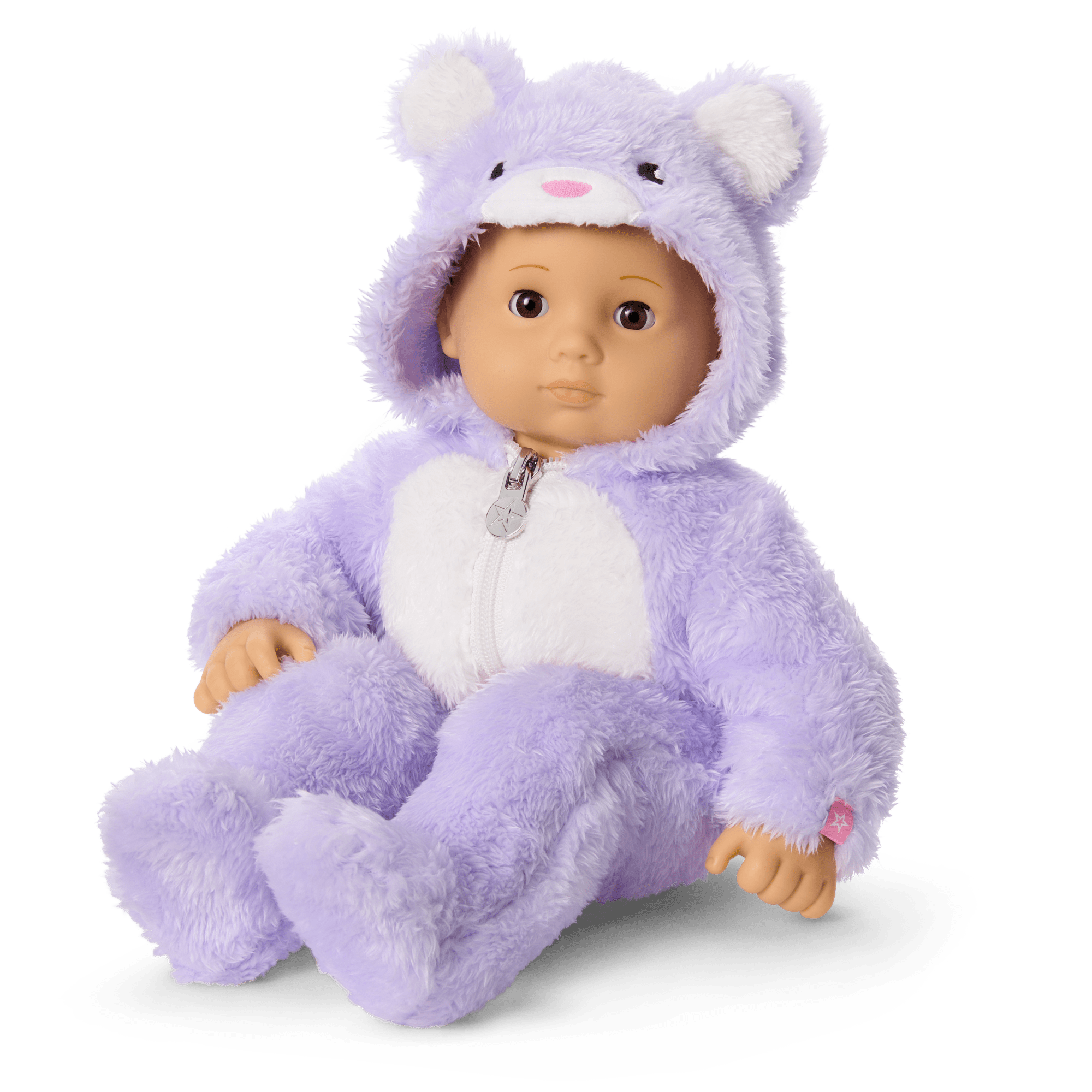 Adorable Lavender Bear One Piece Outfit for Bitty Baby® Dolls - Soft & Comfortable Baby Doll Clothes for Pretend Play, Tea Parties & Nursery Decor