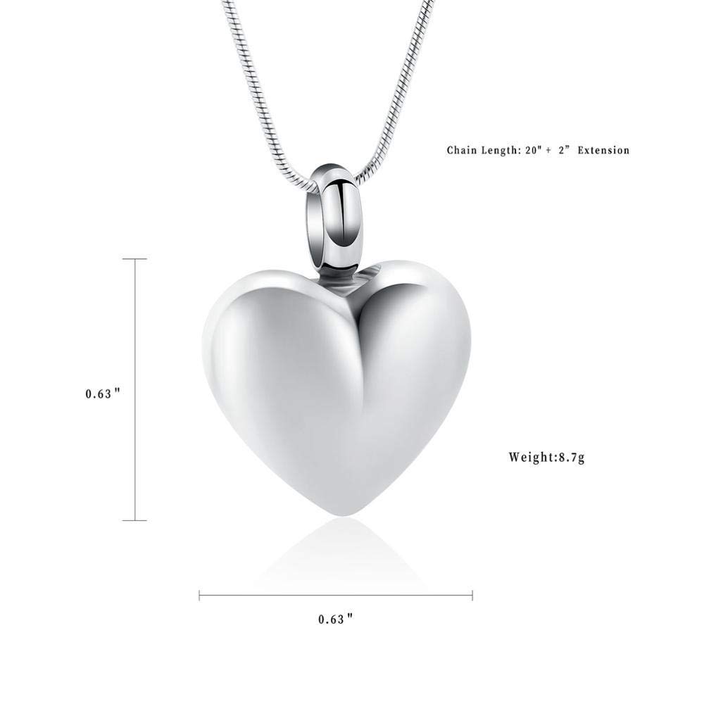 Heart Cremation Jewelry for Ashes - Stainless Steel Memorial Pendant Necklace for Loved Ones & Pets (Golden, 5-Piece Set) - Perfect for Keeping Memories Close, Ideal for Funerals, Memorials & Everyday Wear