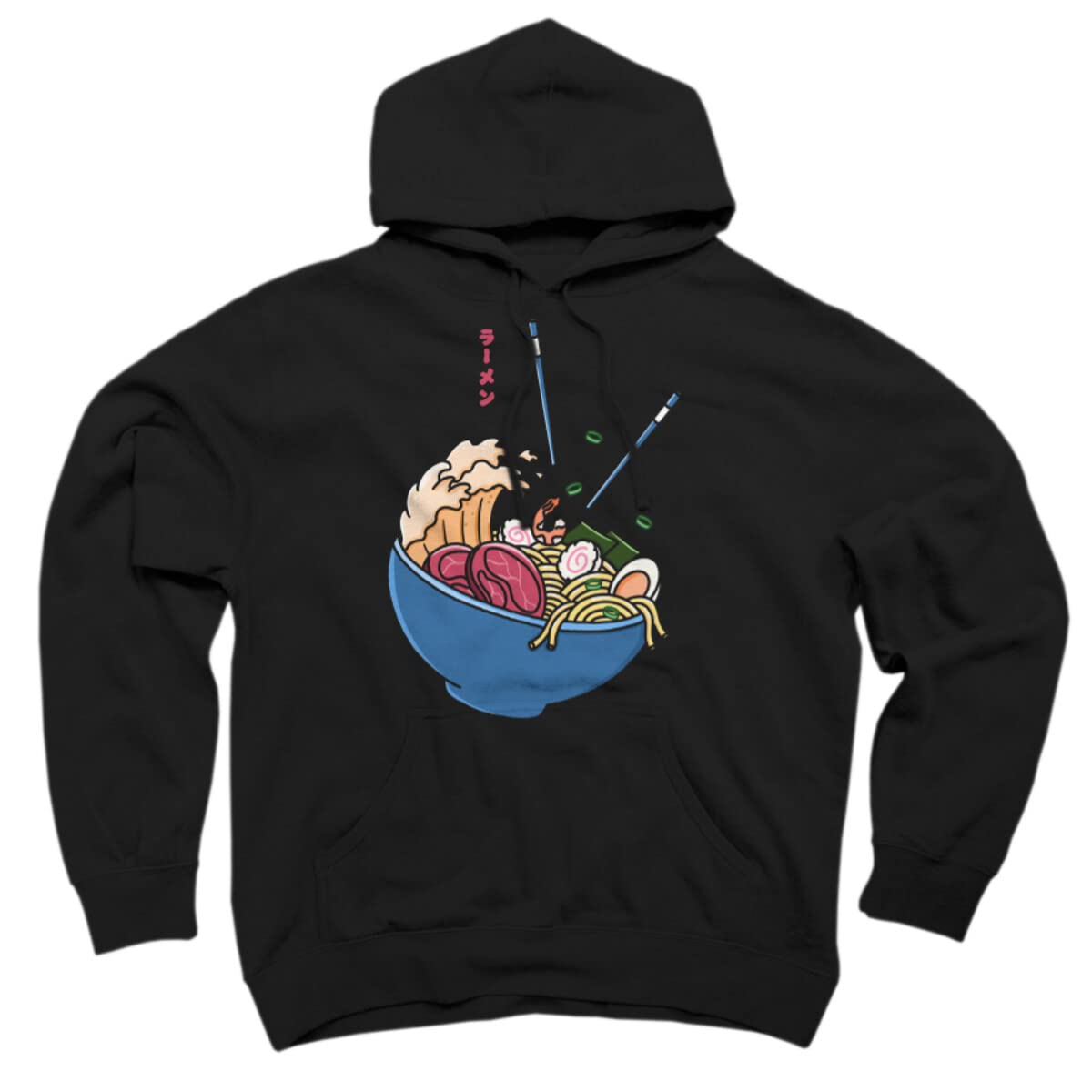 Design By Humans Unisex Ramen Noodle Pullover Hoodie - Kimprut Art Graphic Sweatshirt for Men & Women | Perfect for Anime Fans, Food Lovers & Casual Streetwear