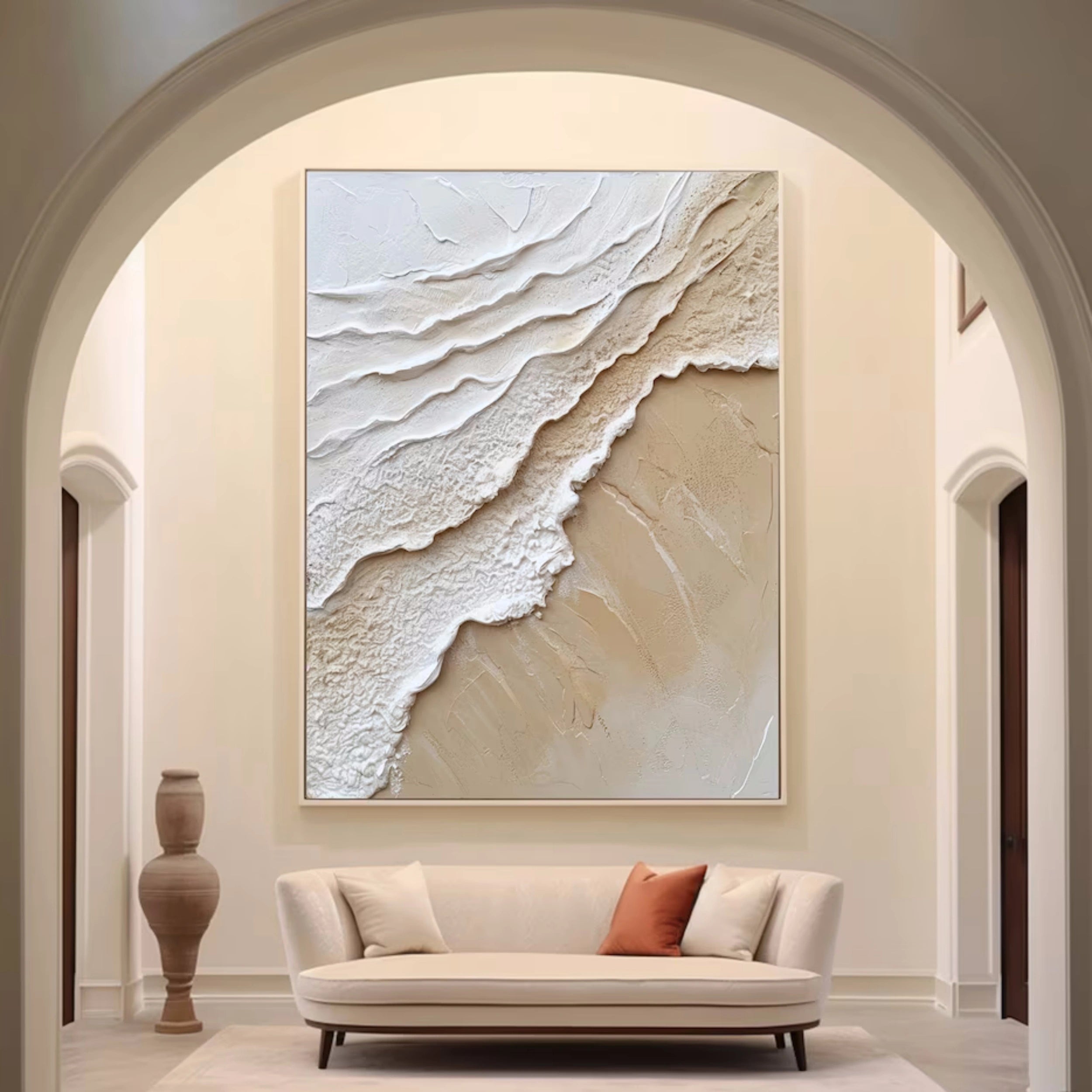 Ocean and Sky Painting #OS 058 - Handmade Canvas Wall Art for Home & Office Decor - Perfect for Living Room, Bedroom, or Office Wall Decor