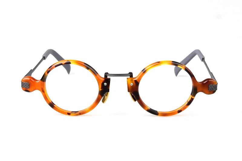 Aimee Unisex Full Rim Round Acetate Titanium Eyeglasses 141501 - Lightweight & Durable Frame for Reading, Work, and Everyday Use