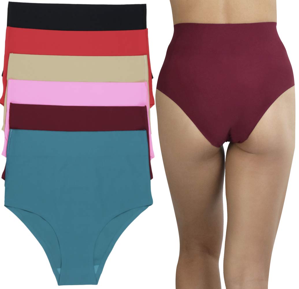 ToBeInStyle Women's Laser Cut Panties 6-Pack - Soft, Breathable Underwear for Everyday Comfort & Style | Perfect for Workouts, Yoga & Daily Wear