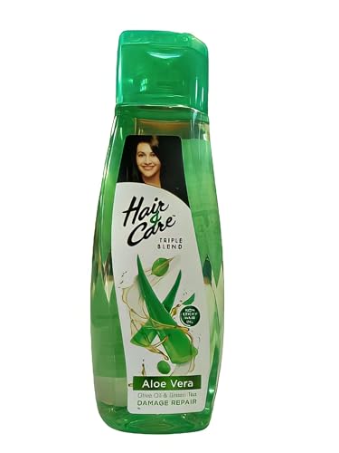 Priya Variety Stores Hair Oil with Aloe Vera, Olive Oil & Green Tea - 200ml | Natural Hair Growth Treatment for Dry, Damaged Hair | Perfect for Daily Hair Care & Scalp Massage