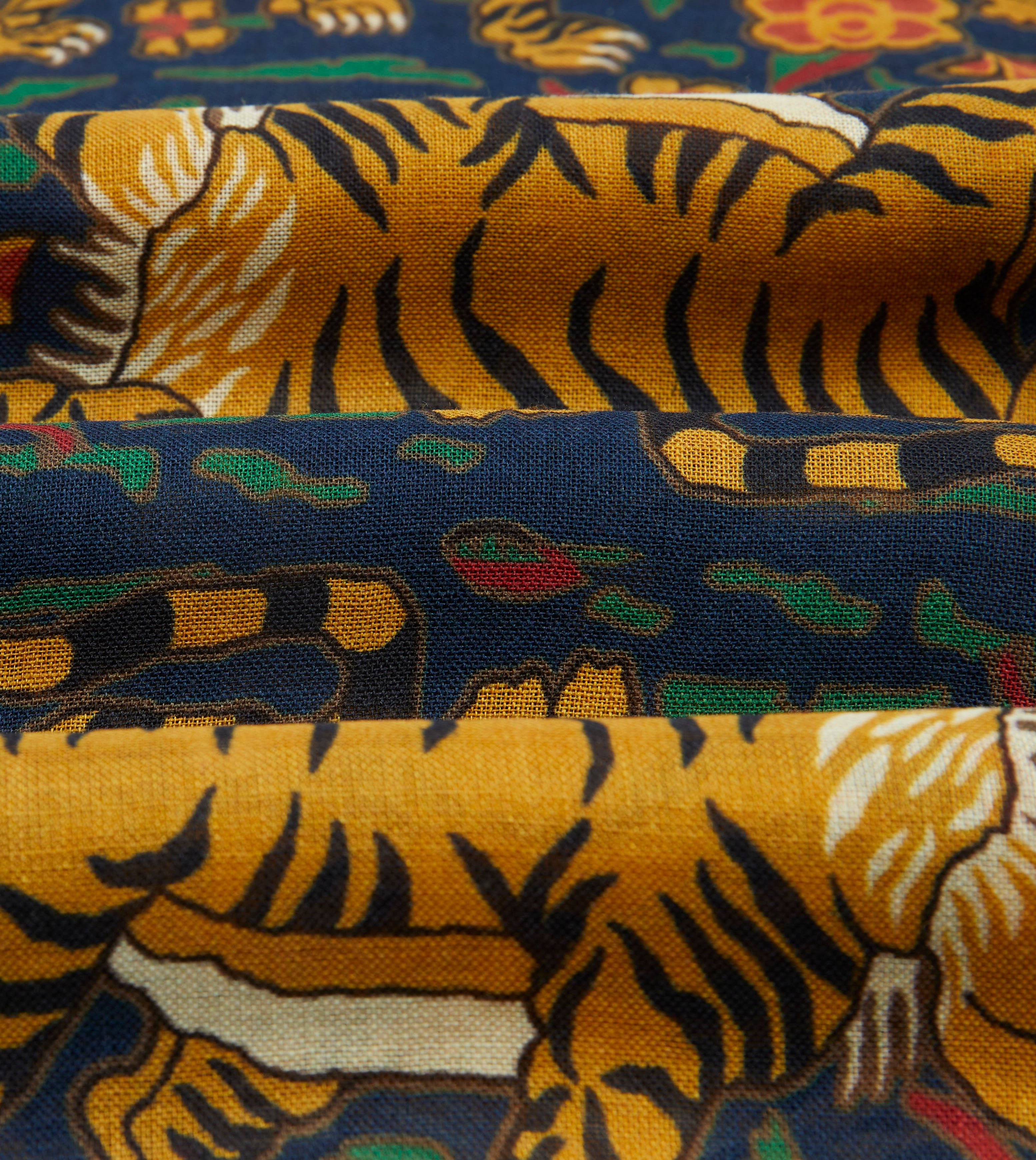Navy Blue Jumbo Tiger Print Wool Silk Scarf - Warm Winter Fashion Accessory for Women, Perfect for Office, Travel and Gift Giving