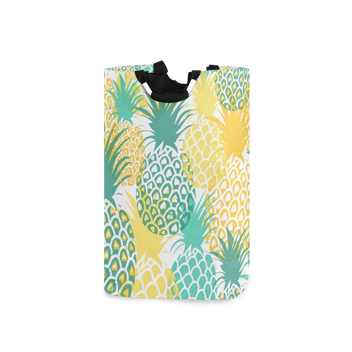 Foldable Large Pineapple Laundry Basket with Handles - Collapsible Storage Hamper for Kids Clothes, Toys & Nursery Organization | Christmas & Tropical Fruit Themed Decor | Perfect for Bedroom, Playroom & Holiday Gift