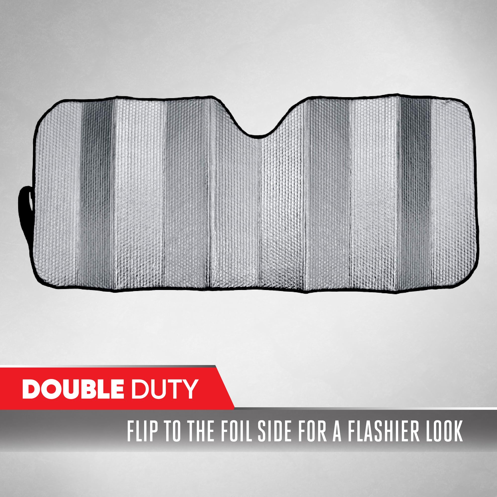 Motor Trend Accordion Gray Car Windshield Sun Shade - 58
