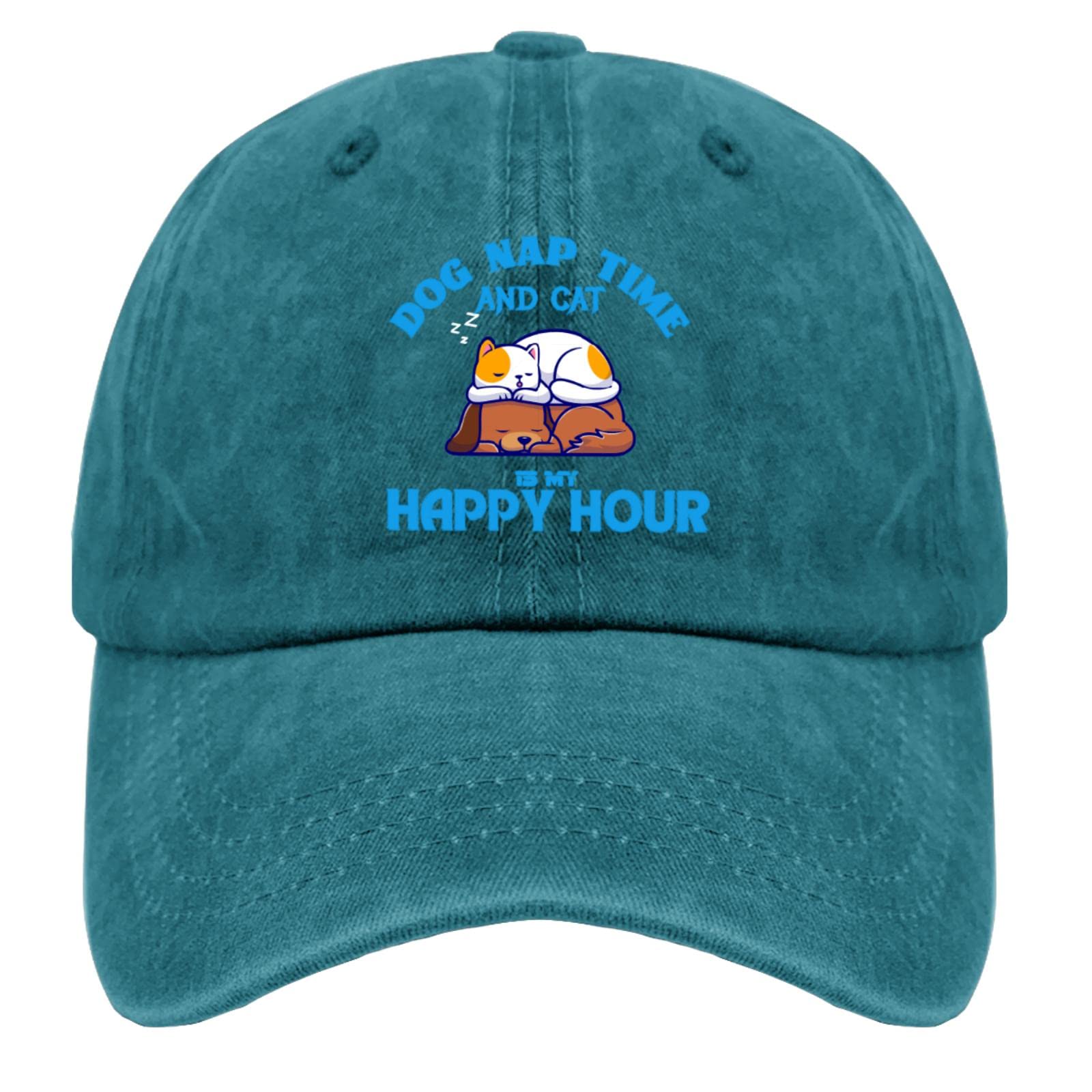 Funny Cat & Dog Naps Baseball Hat - Adjustable Cotton Cowboy Camping Cap for Men | Perfect for Outdoor Adventures, Hiking & Casual Wear
