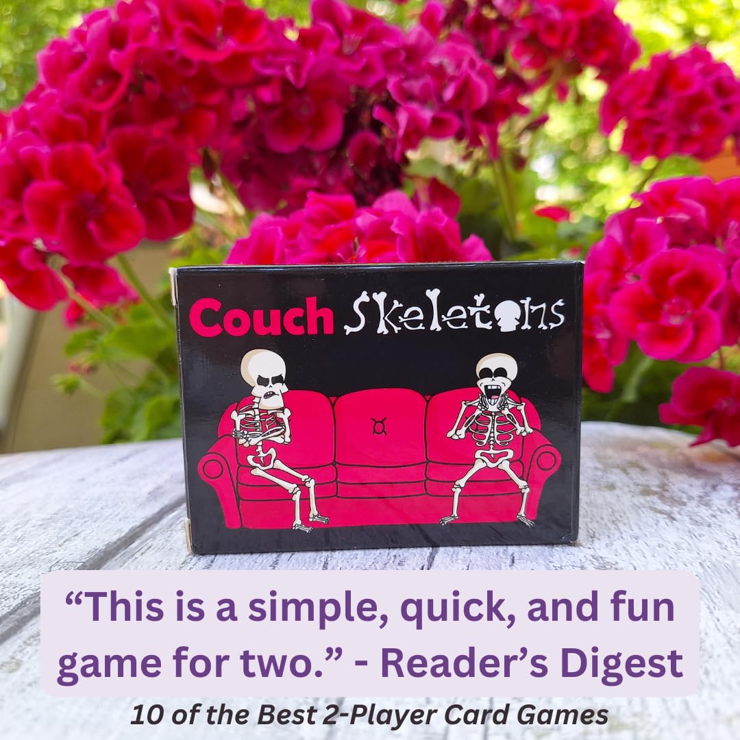 Skeletons Card Game - Fun & Fast 2 Player Strategy Game by The Dusty Top Hat | Perfect for Couples Game Night and Family Entertainment