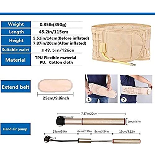 Physical Decompression Back Belt - Spinal Air Traction Belt for Lower Back Pain Relief, Lumbar Support & Posture Correction | Home & Office Use for Comfortable Sitting & Standing