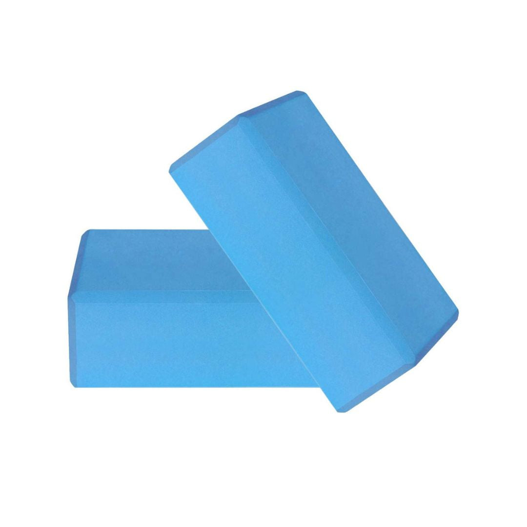 Bodyworx High Density EVA Yoga Block - Blue, Non-Slip Yoga Brick for Stability & Support - Perfect for Yoga, Pilates, Stretching & Meditation Exercises