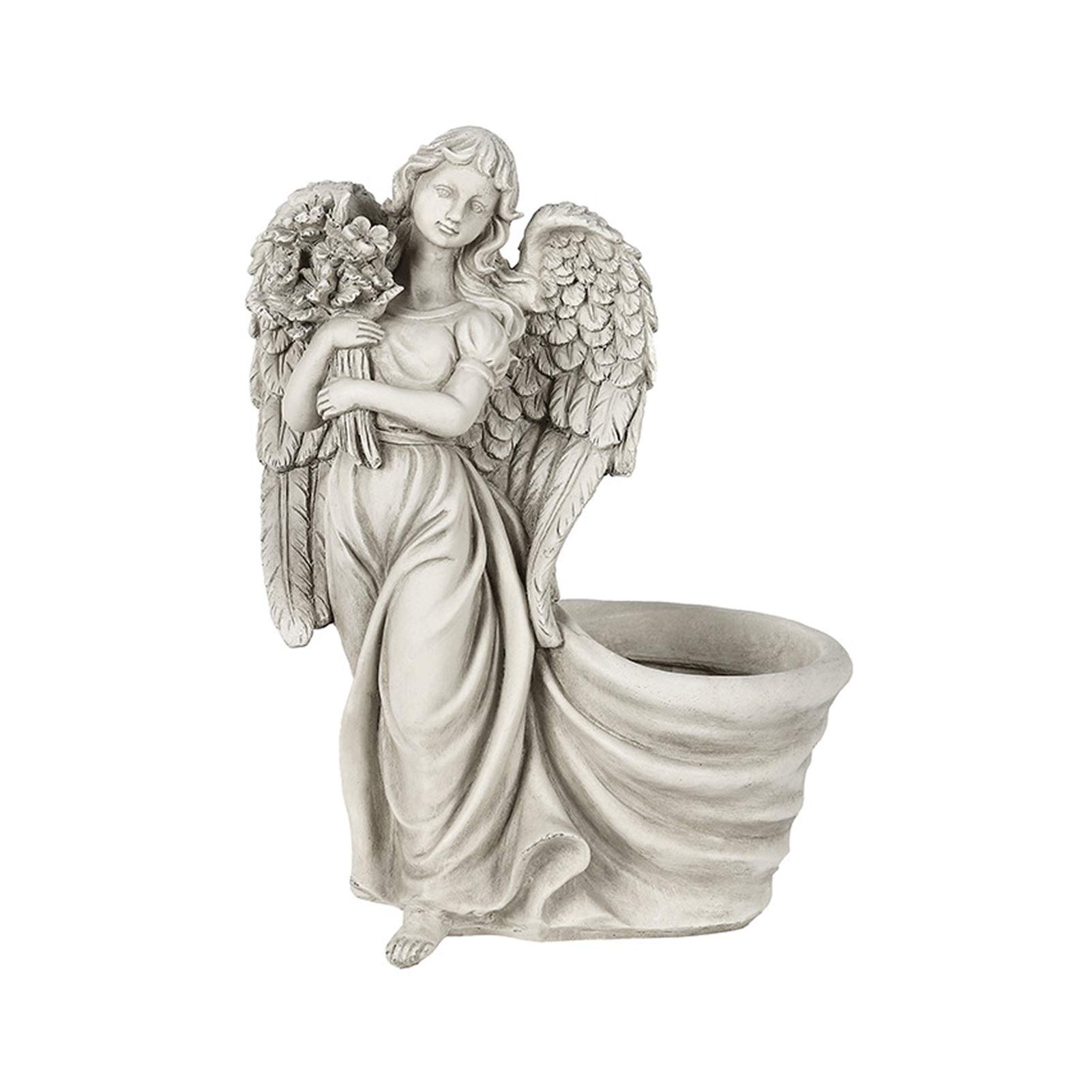 Creative Angel Flower Jar Indoor Statue Planter - Resin Decorative Pot for Home & Office - Perfect for Tabletop Decor, Gift Ideas & Indoor Plant Display